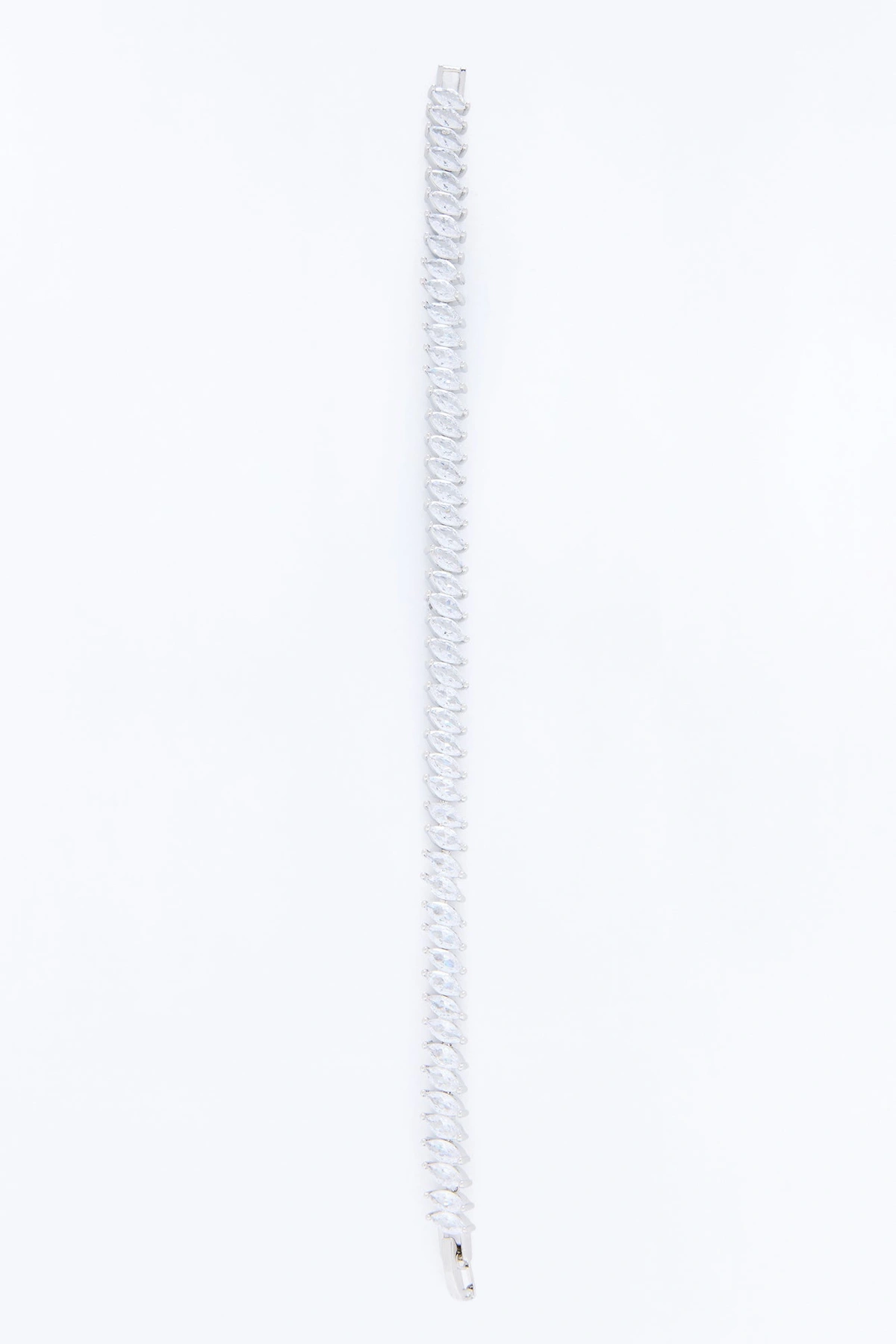 Cubic Zirconia Everyday Bracelet - Silver — Prateado