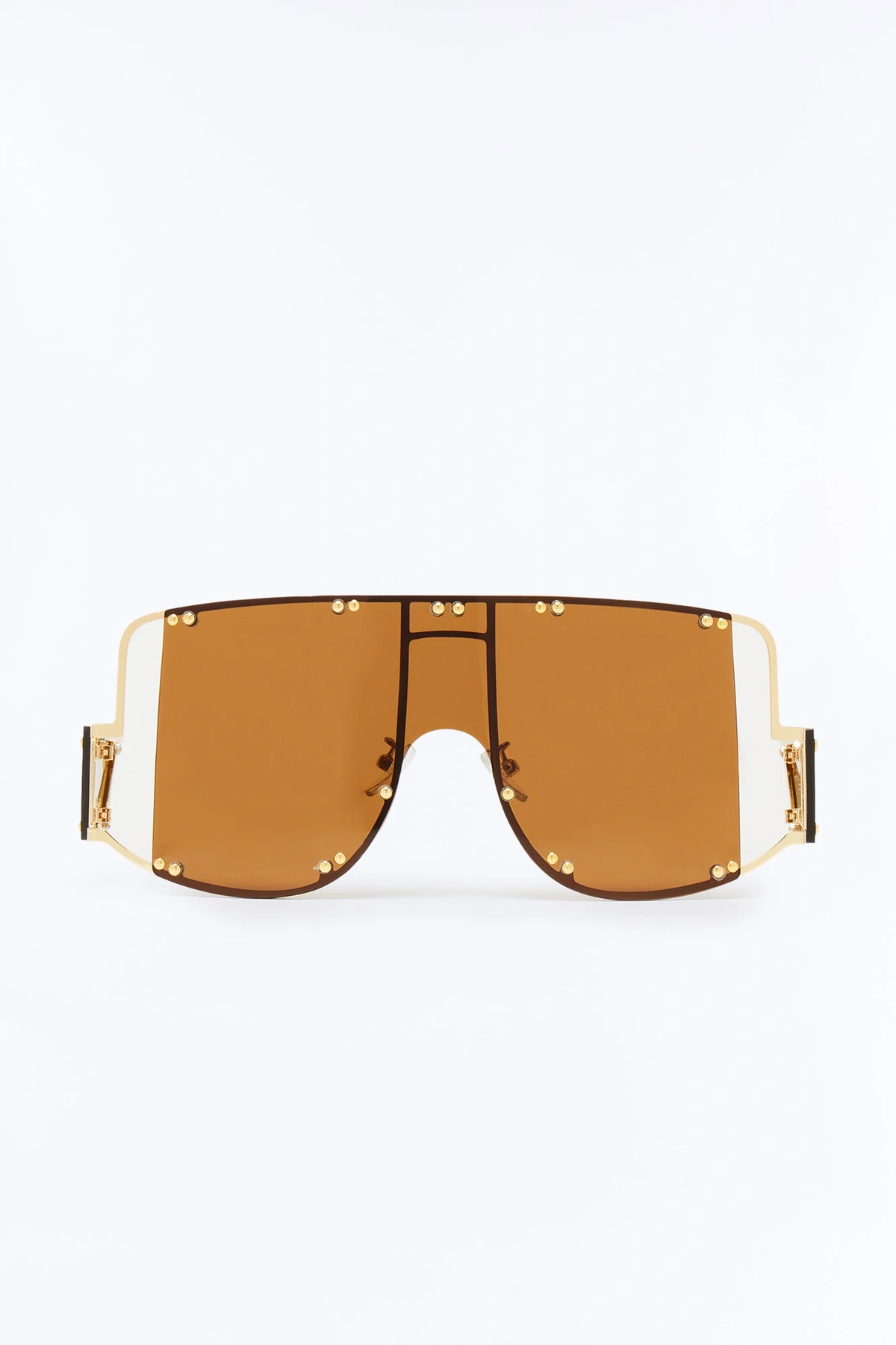 Drama Mode Sunglasses - Gold/Brown — Dourado/Castanho