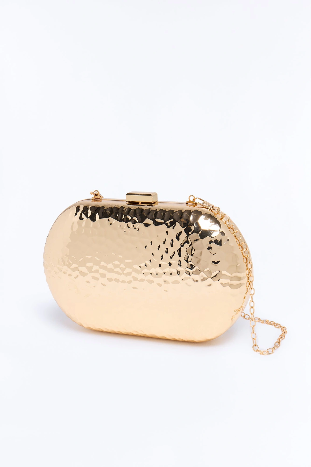 Forged Icon Metal Clutch Handbag - Gold — Dourado