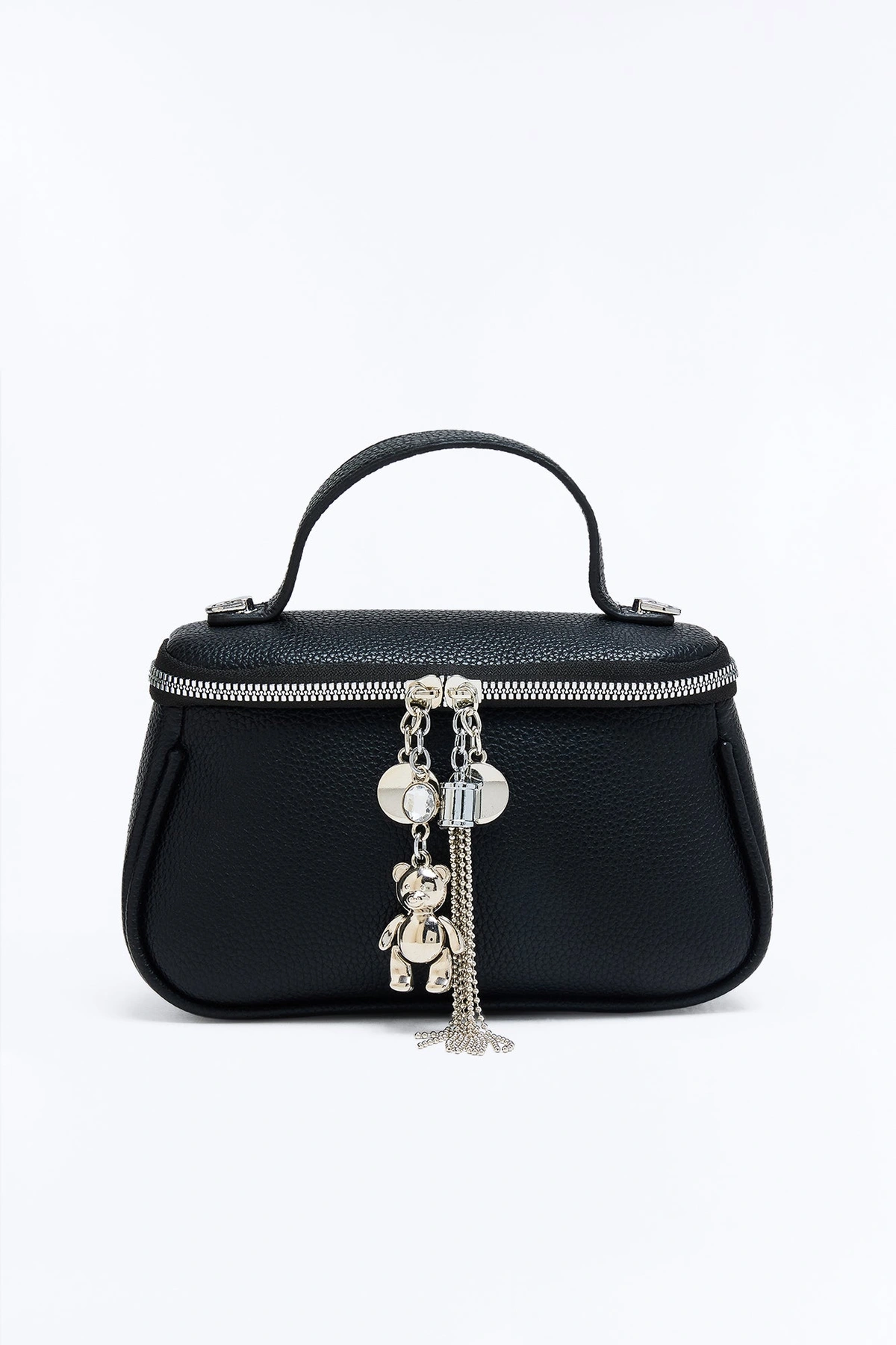 Bringing The Charm Faux Leather Crossbody - Black — Preto