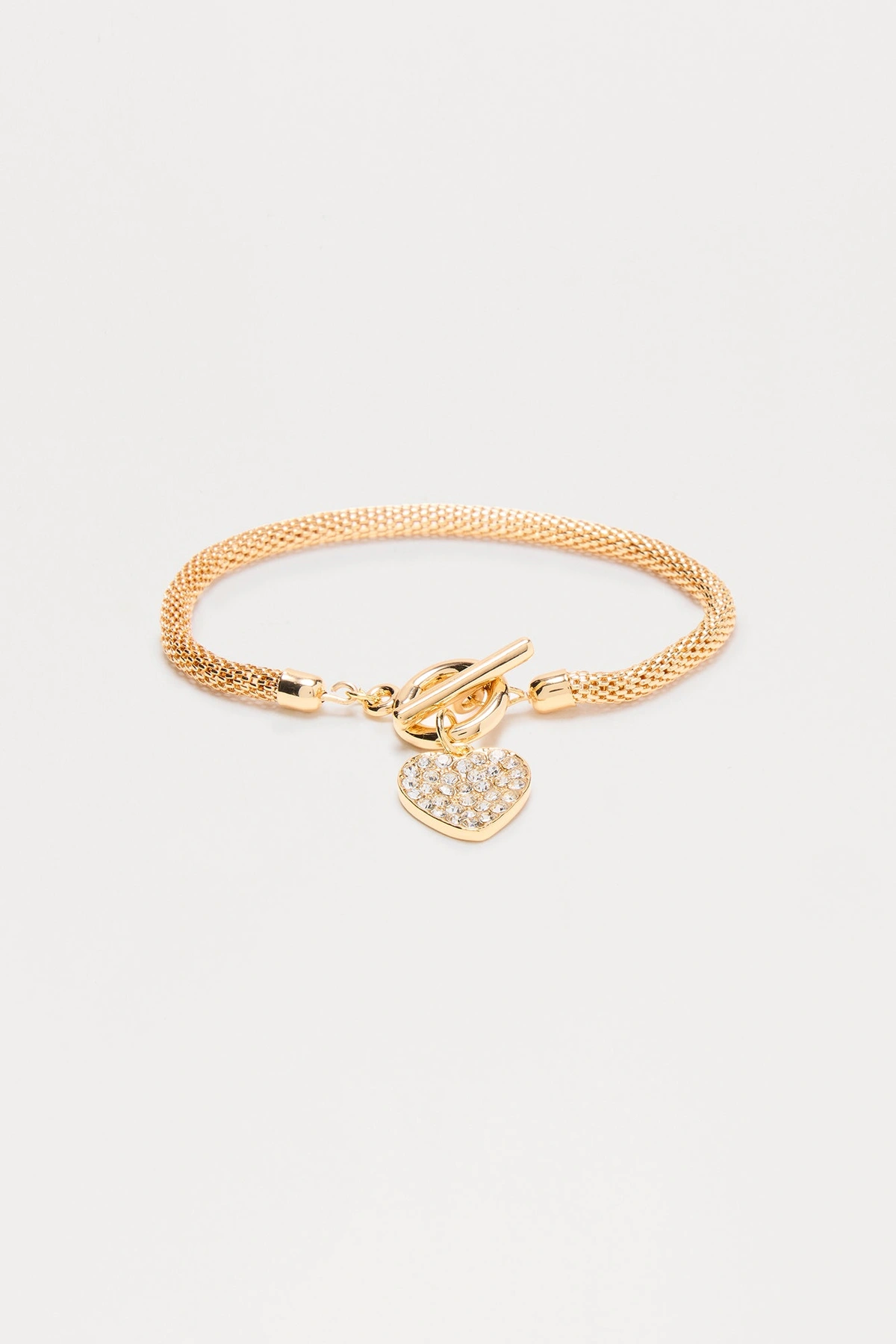 Adore You Heart Bracelet - Gold — Dourado