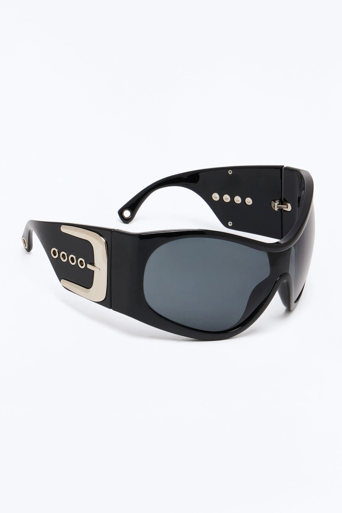 Buckle Up Babe Sunglasses - Black — Preto