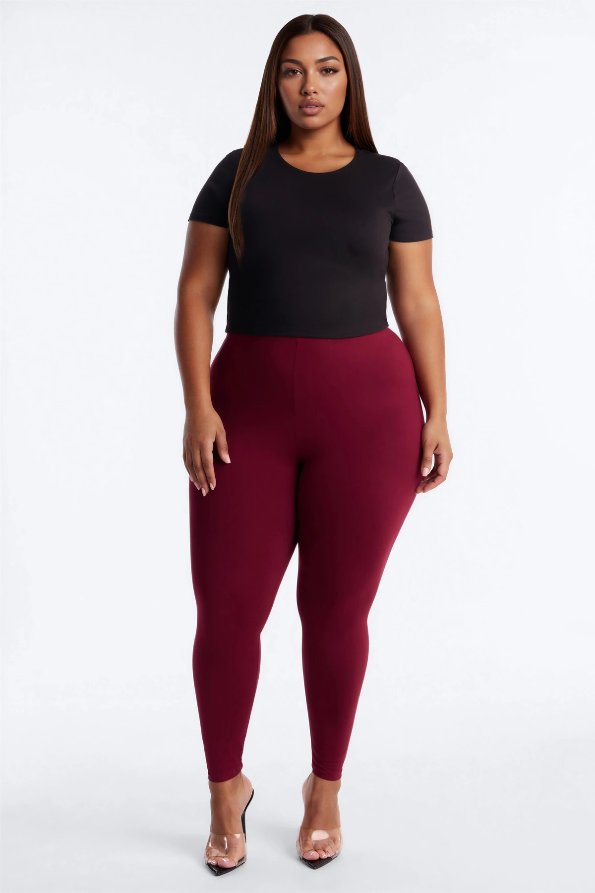 Almost Every Day Leggings - Wine — Vinho