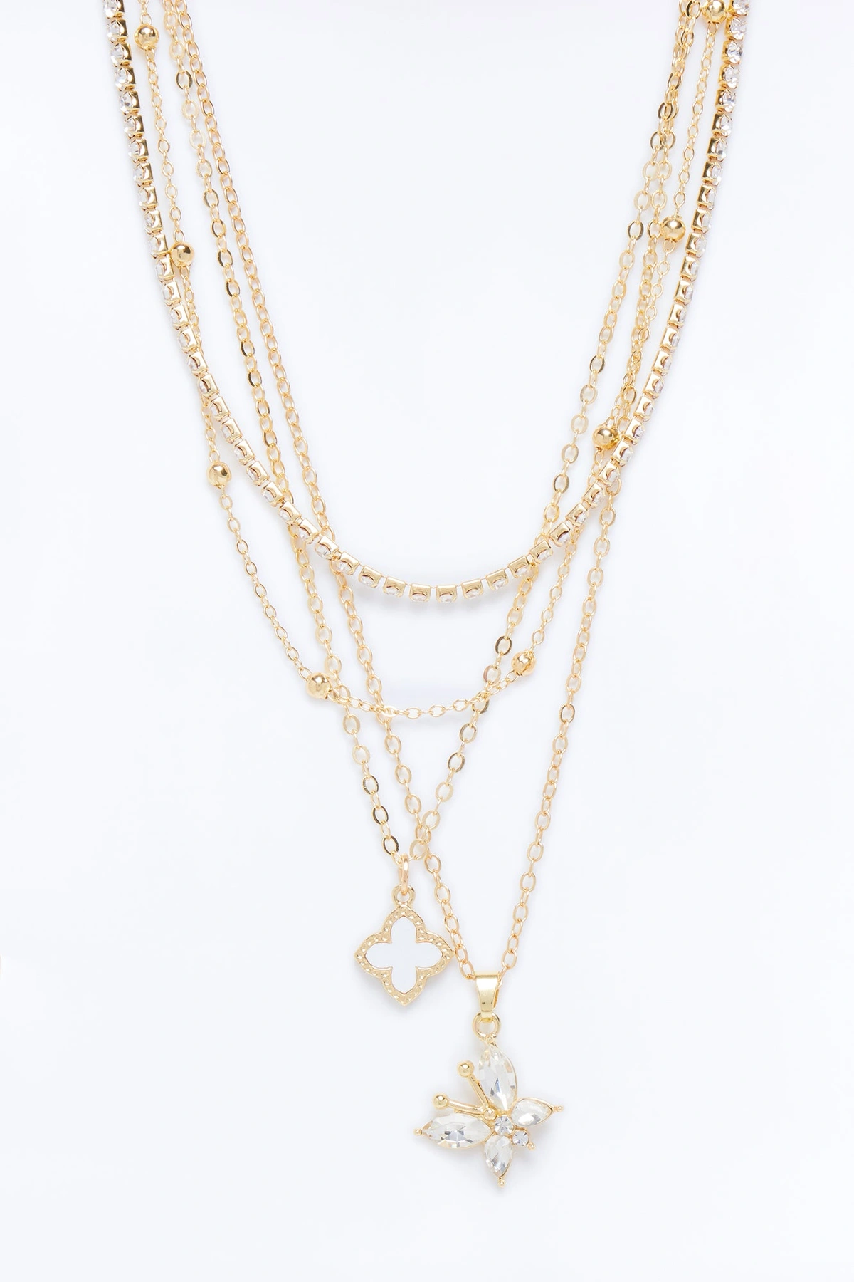 Forever Dreaming Layered Necklace - Gold — Dourado