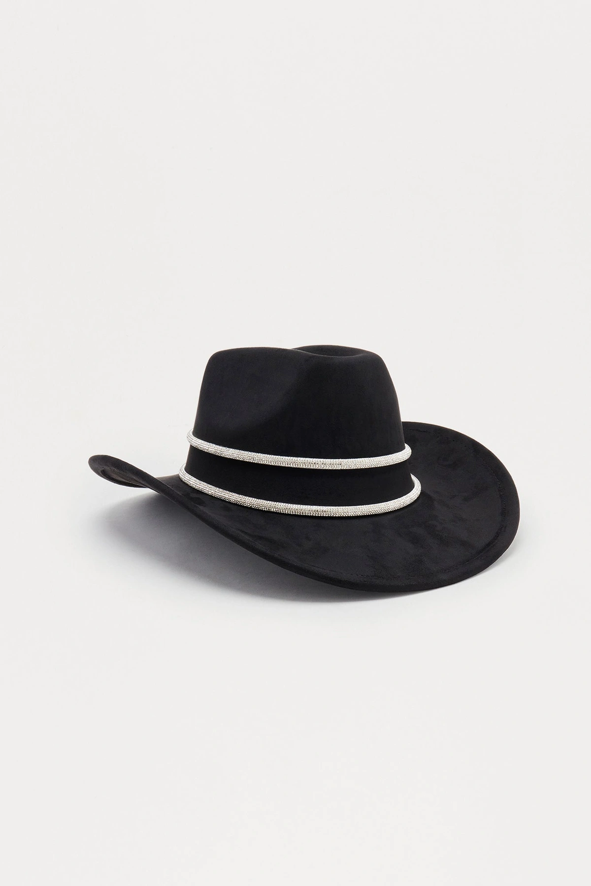 Western Crown Cowboy Hat - Black — Preto