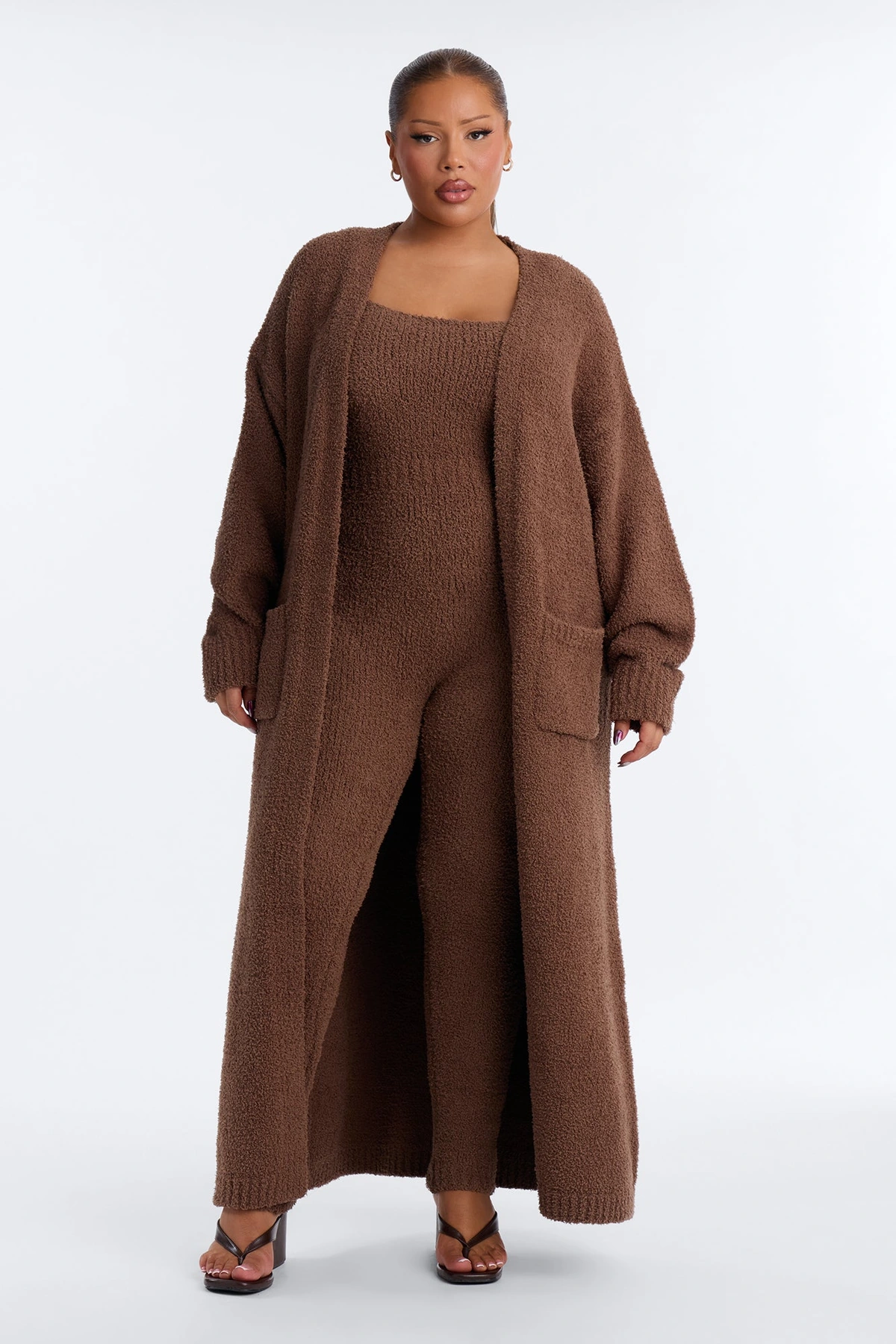Living In It Jumpsuit Set - Mocha — Moca