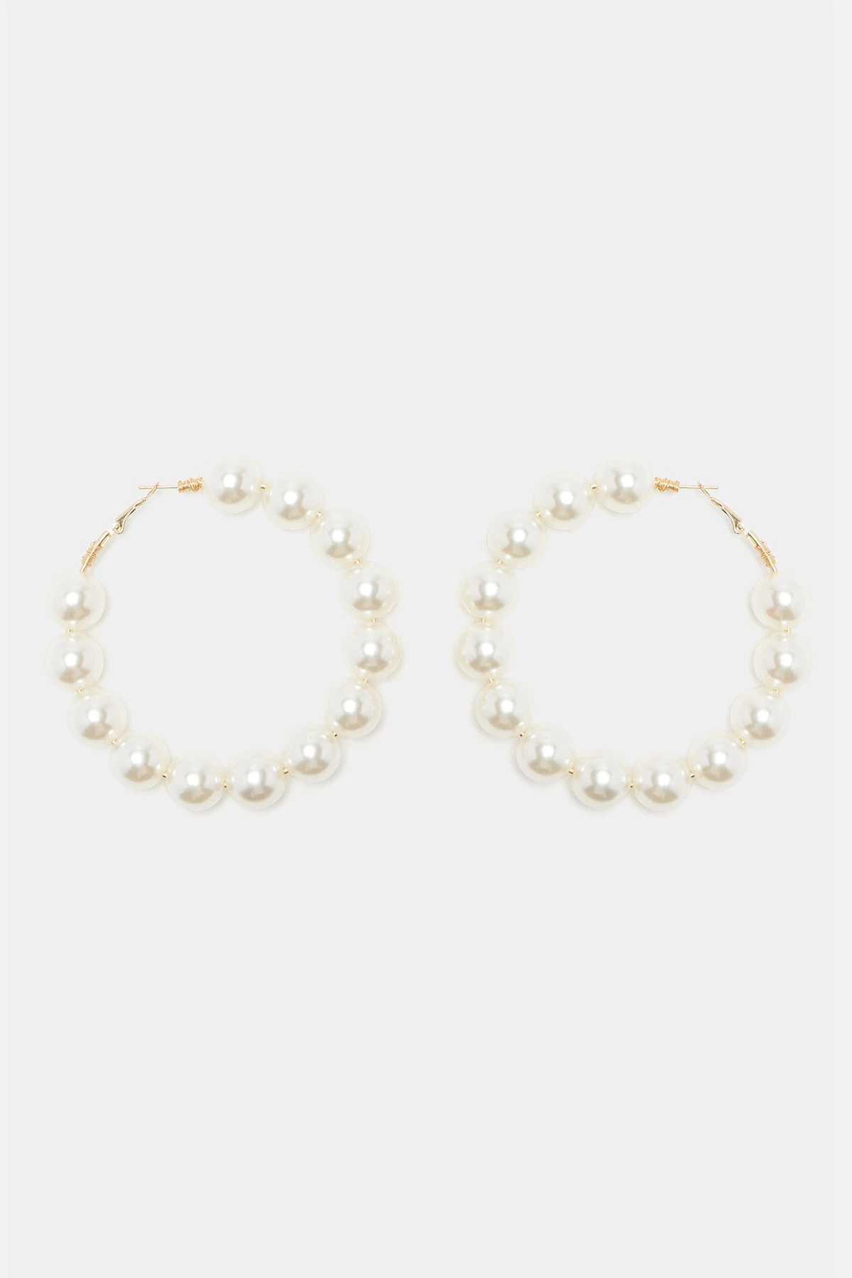 New Style Hoop Earrings - White — Branco