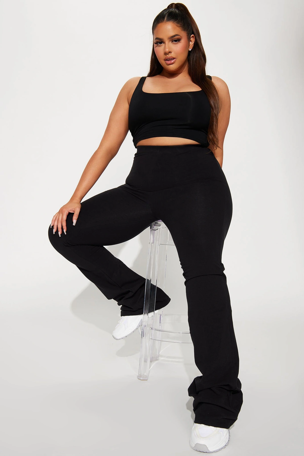 Tall Adriana Flare Pant - Black — Preto