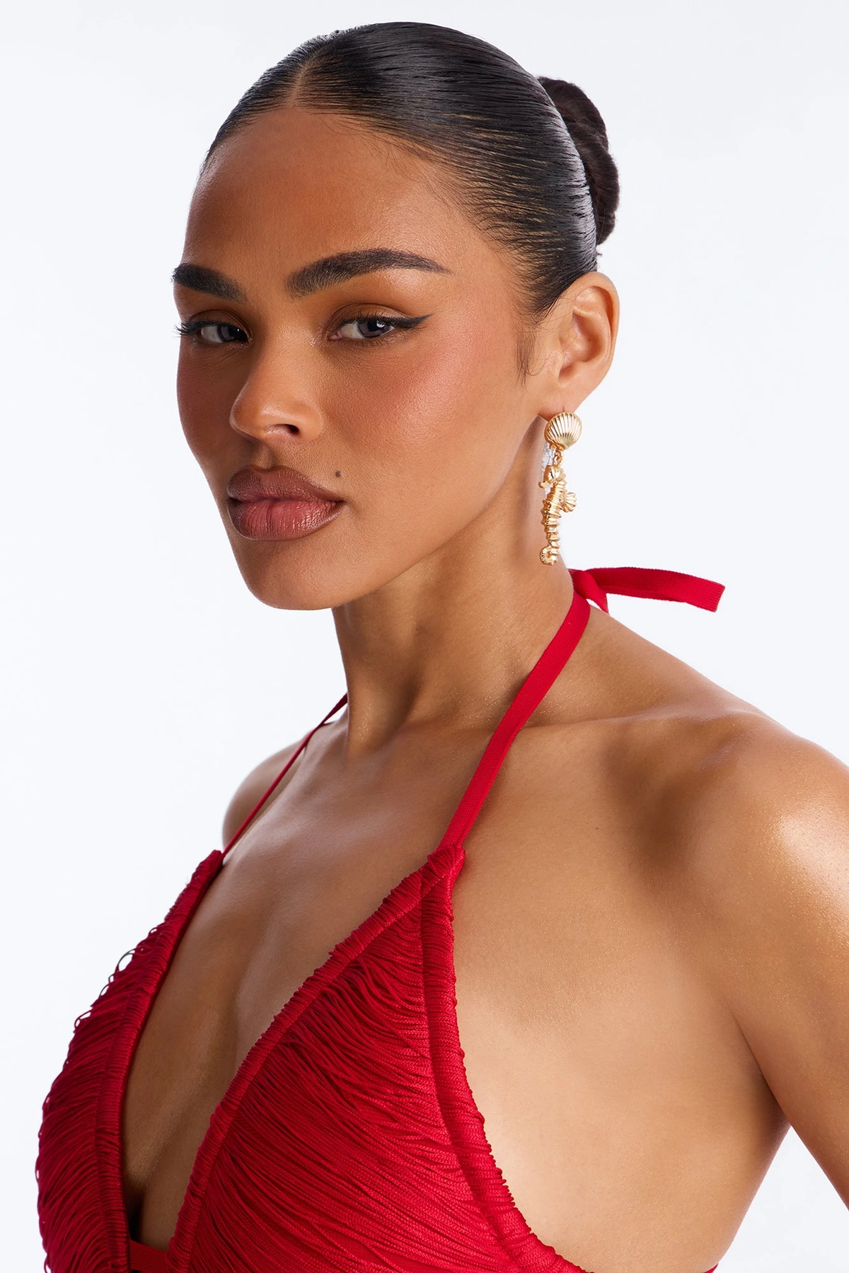 Mystical Seahorse Drop Earrings - Gold/combo — Dourado/combinação