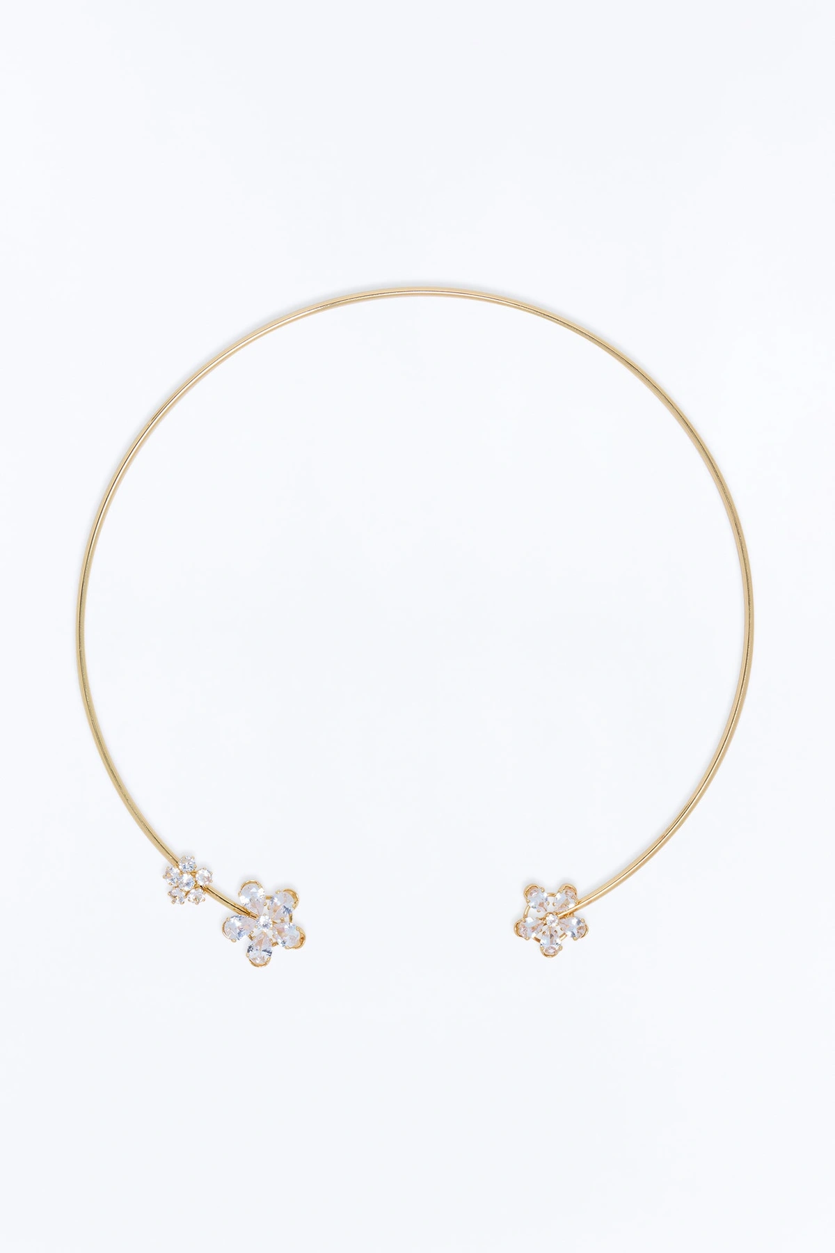 Cubic Zirconia Growing Era Choker - Gold — Dourado