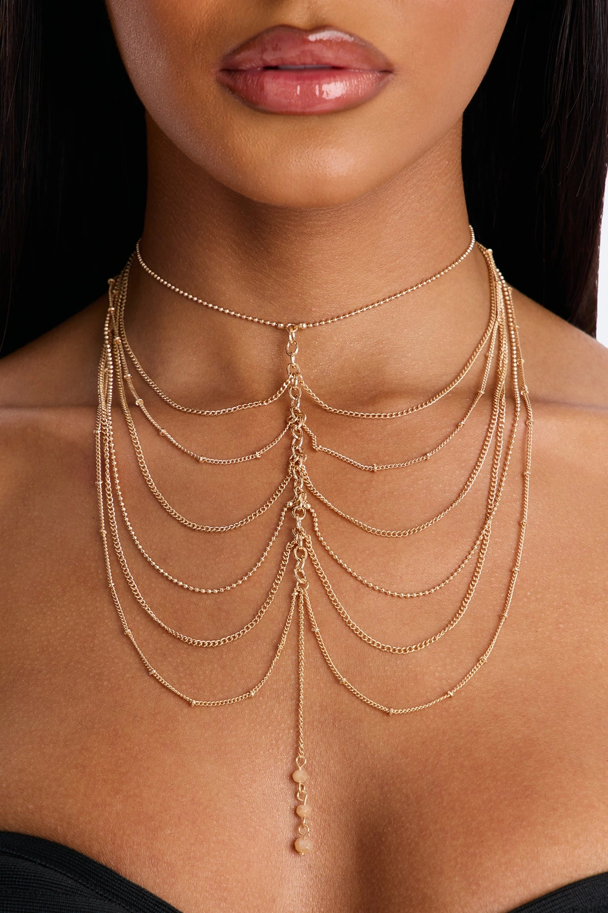 Overflowing Gratitude Choker - Gold — Dourado