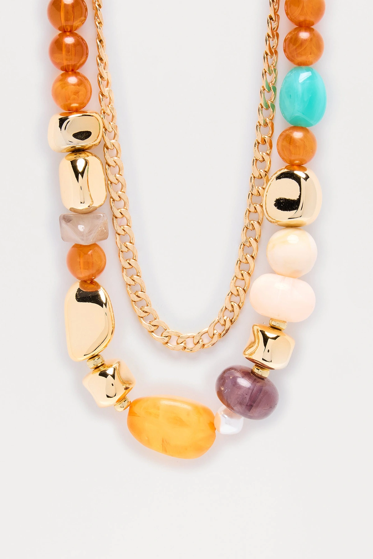 Endless Layered Necklace - Multi Color — Multicolor