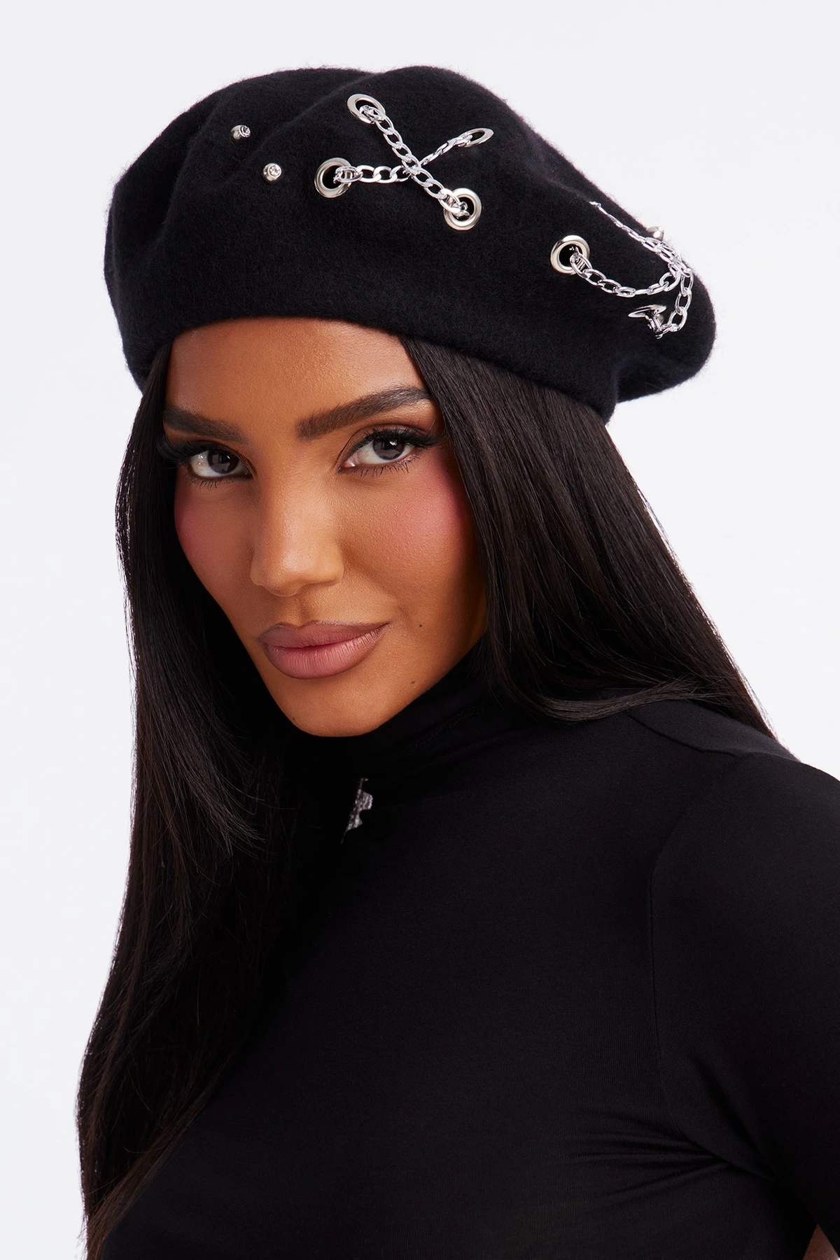 Beautiful Chaos Beret - Black — Preto
