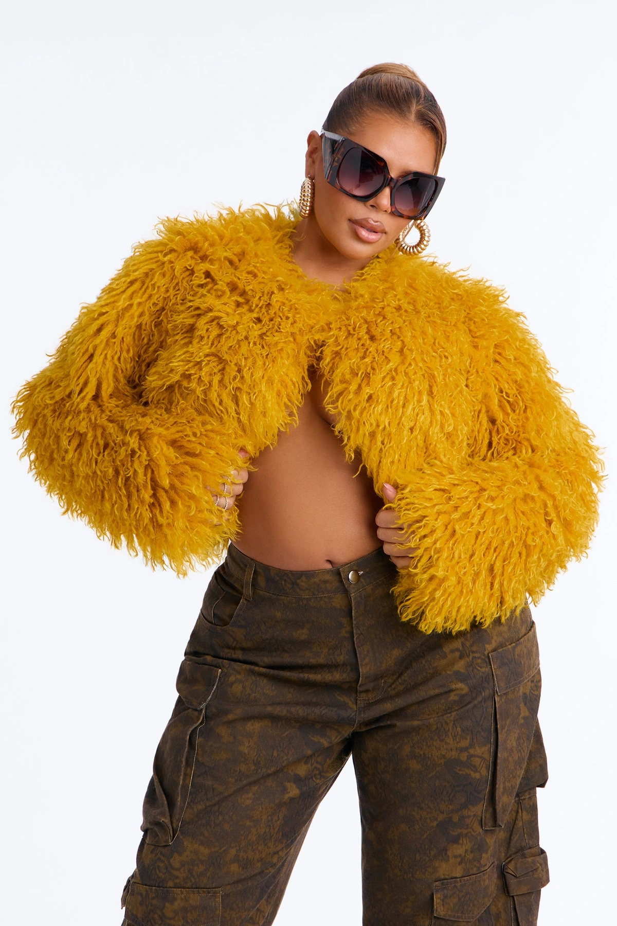 Sydney Faux Fur Coat - Honey — Honey