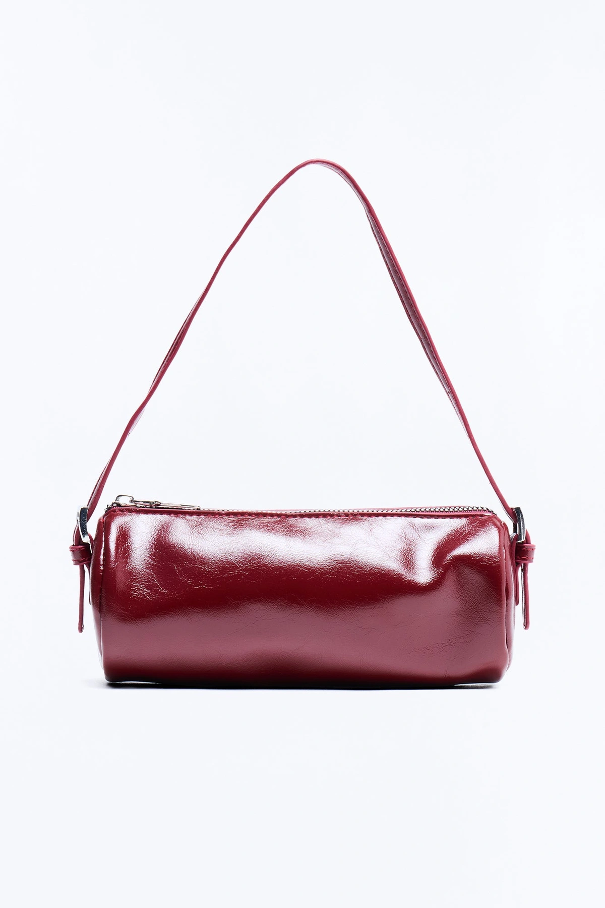 Everyday Essential Faux Leather Shoulder Handbag - Burgundy — Bordô
