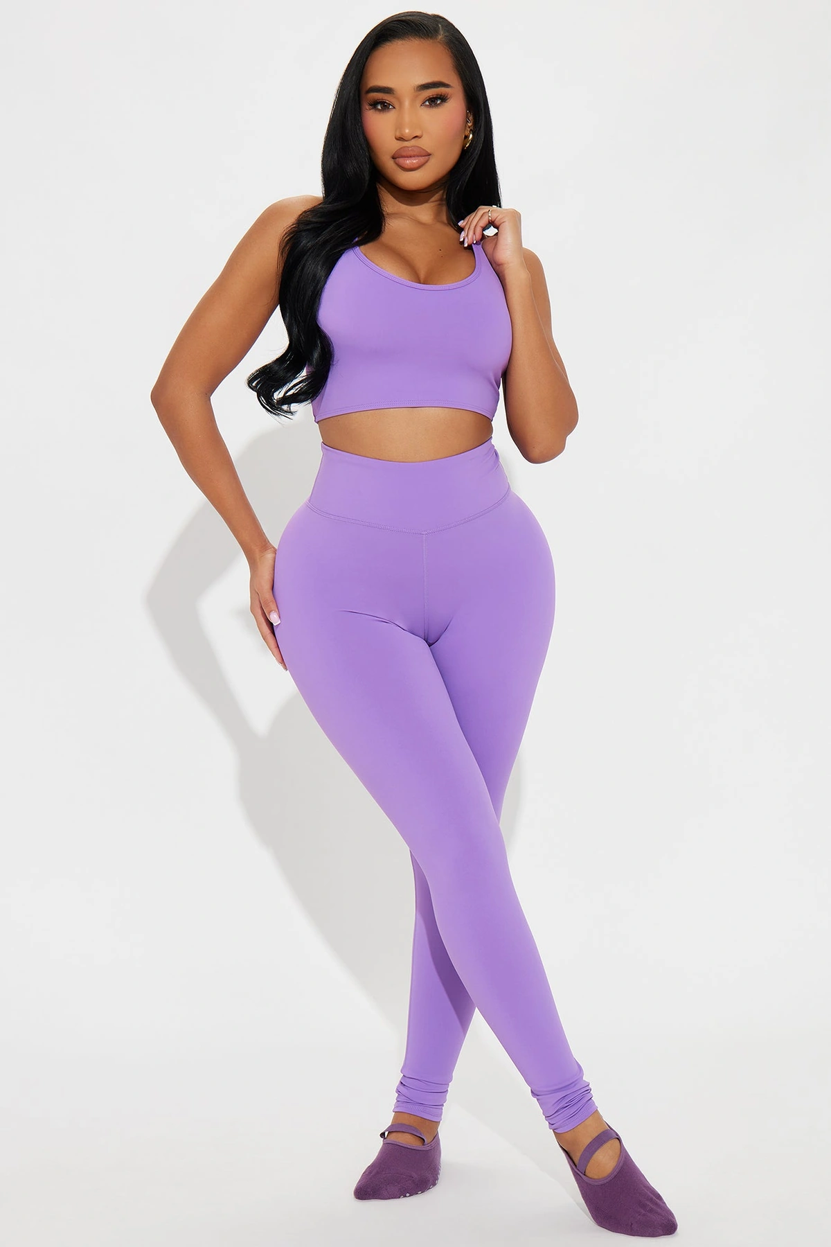 Giselle Twist Active Footie Legging - Lavender — Lavanda