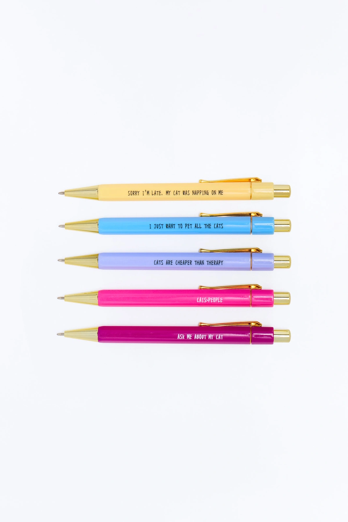 Cat People Pens 5 Pack Set - Multi Color — Multicolor