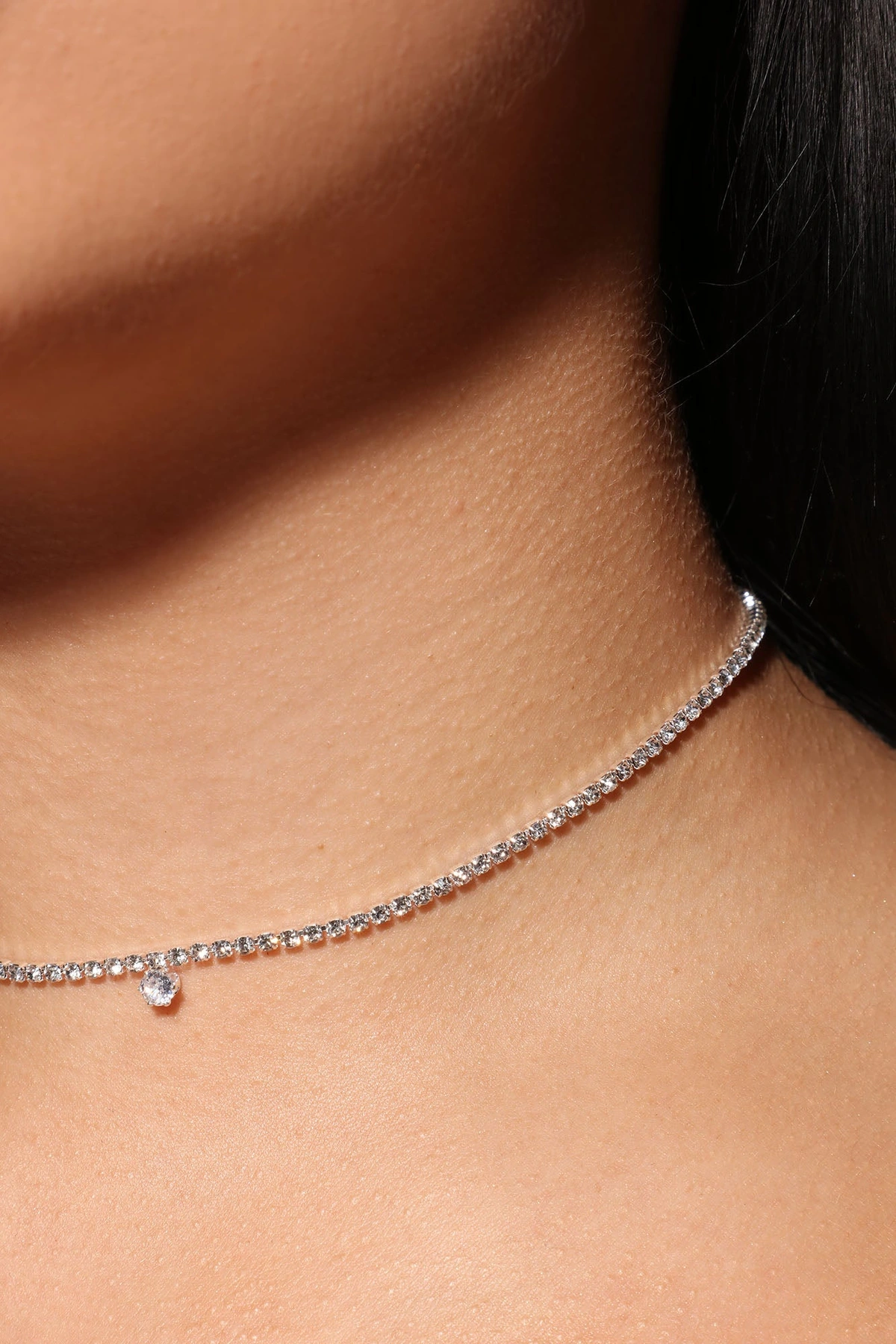 Evening Date Necklace - Silver — Prateado