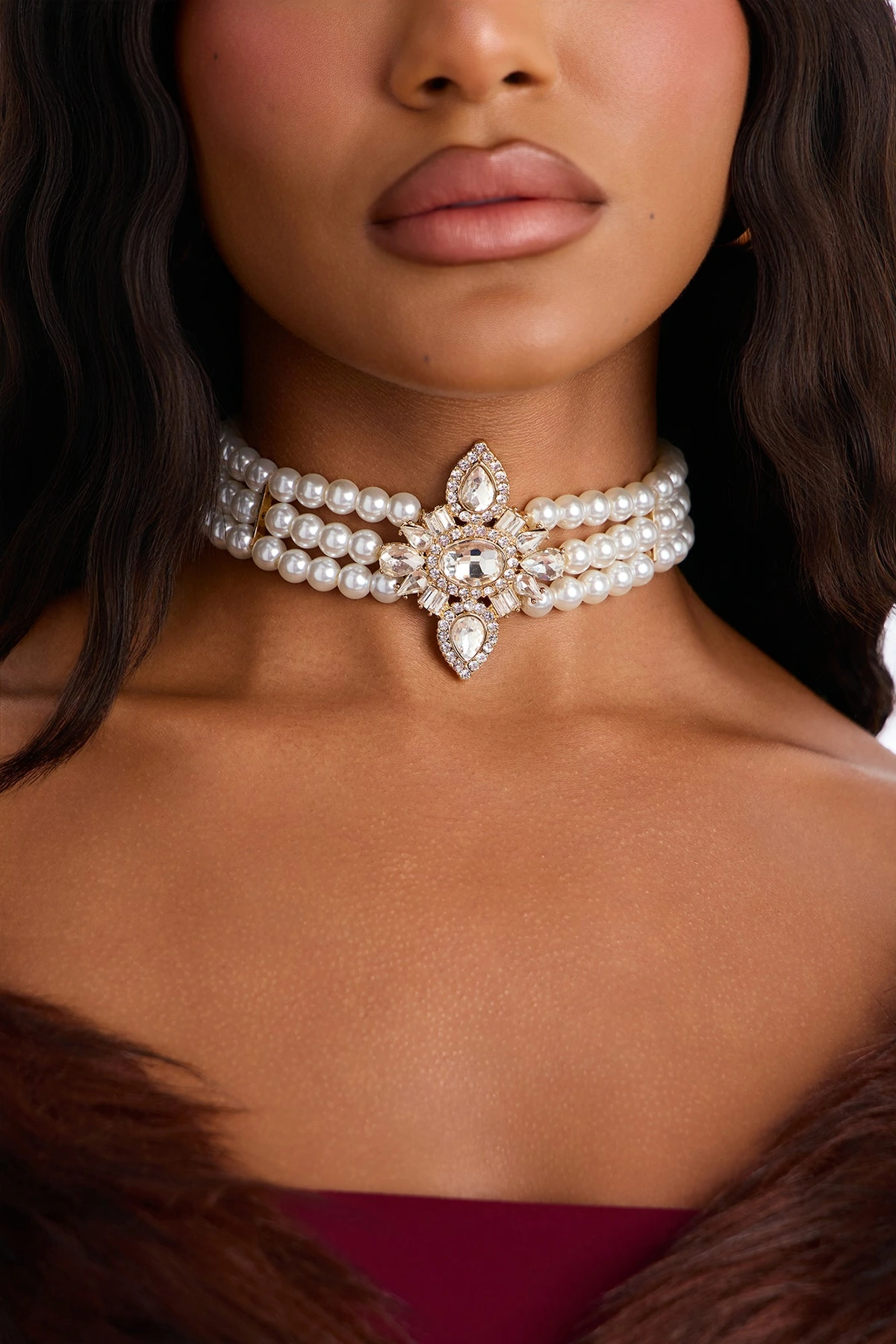 Dance With Me Pearl Choker - White — Branco
