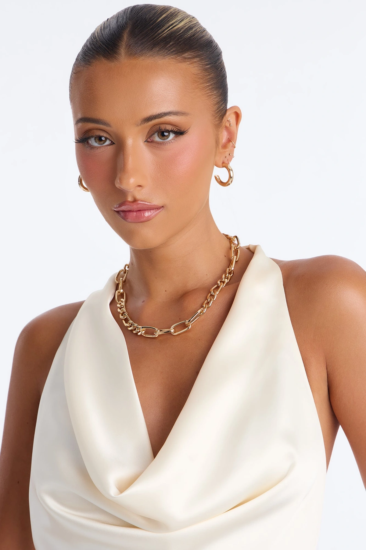 On My Own Chainlink Necklace - Gold — Dourado