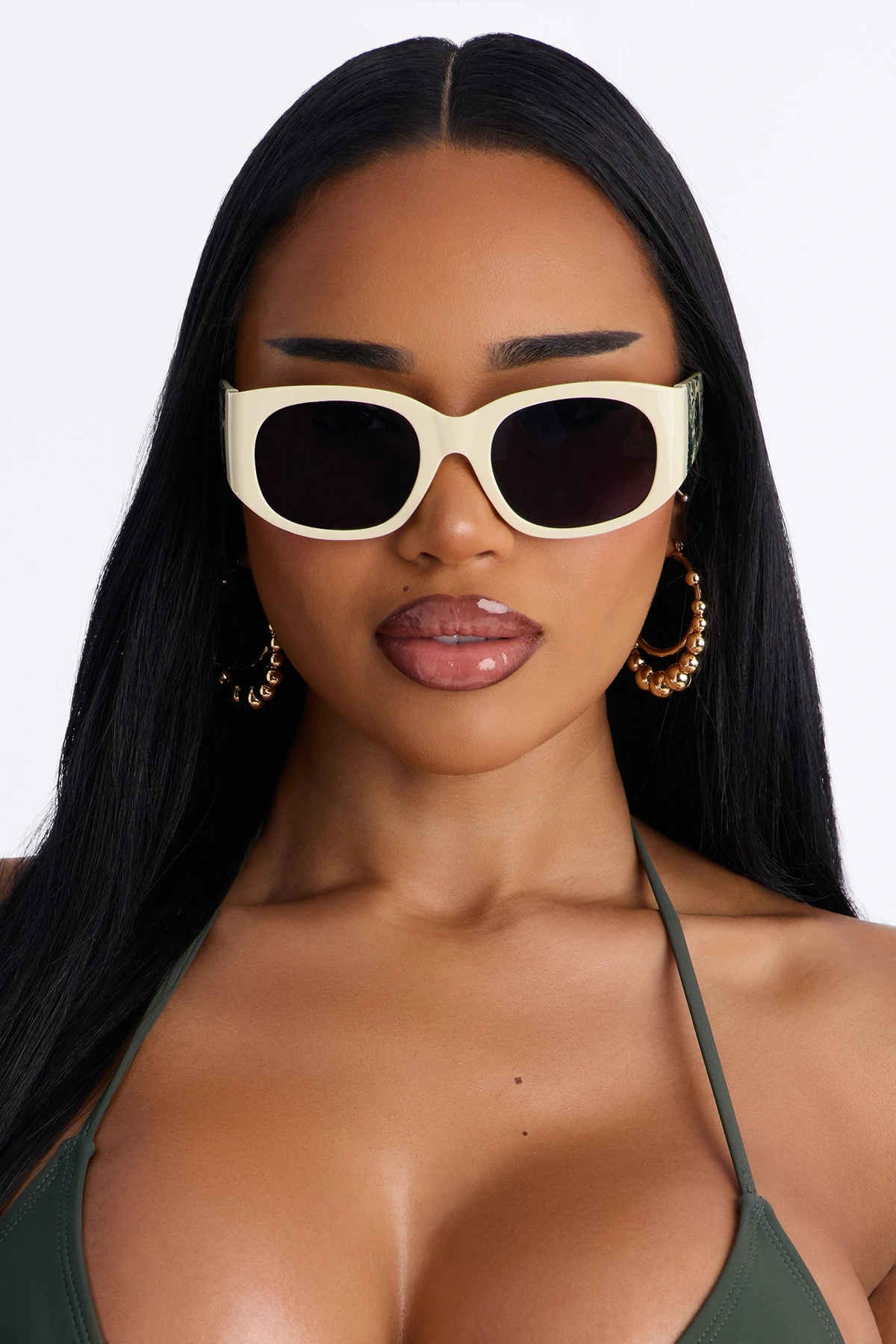 Tropical Vaycay Sunglasses - Cream — Creme