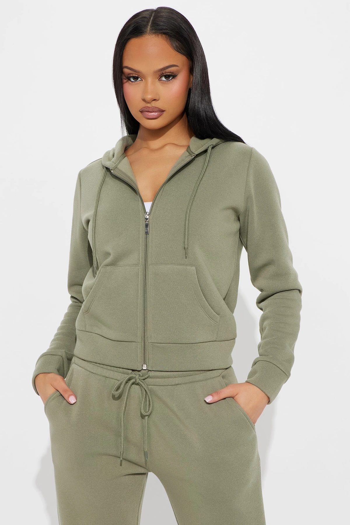 Candace Lounge Set - Olive — Verde-azeitona