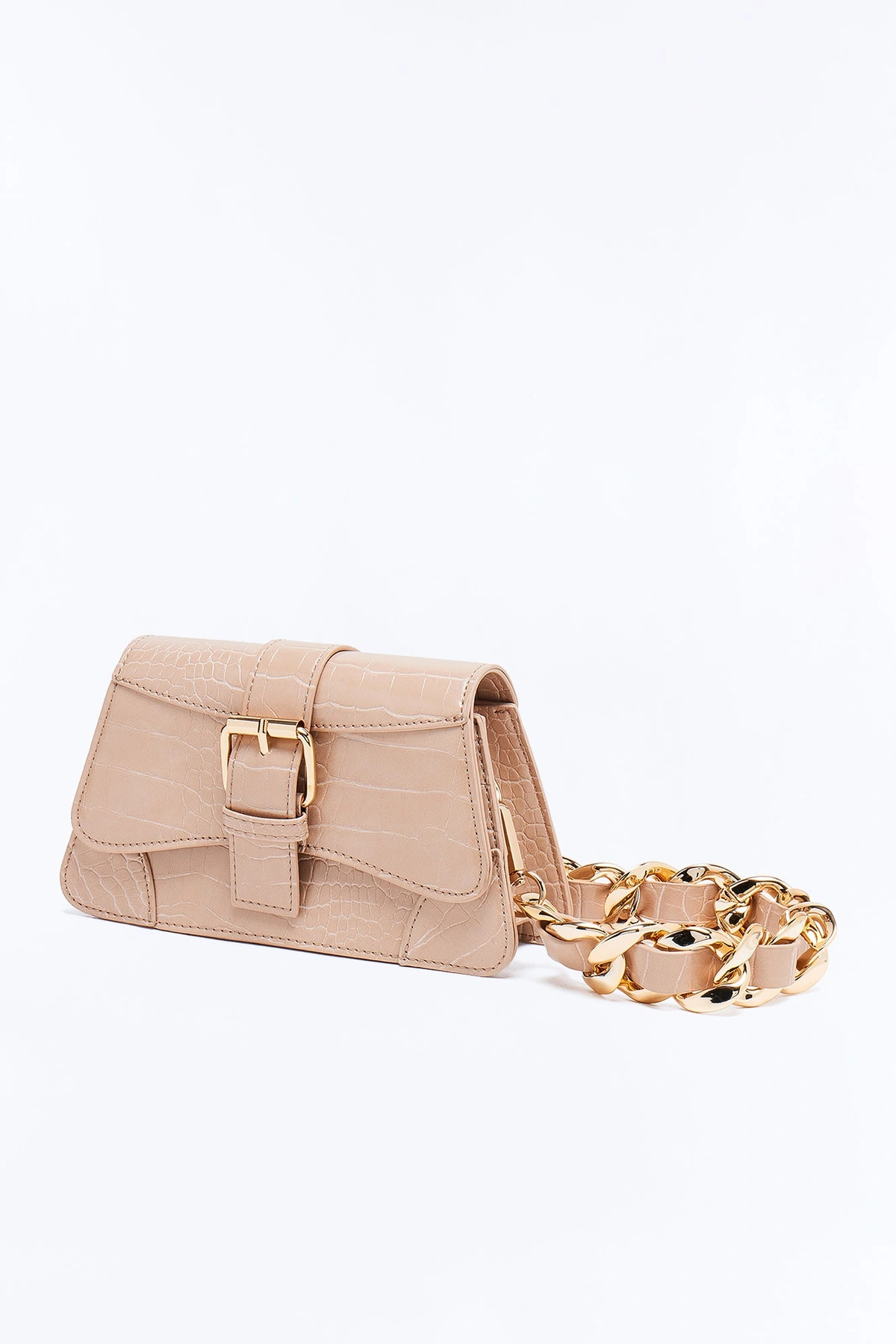 Lights Camera Faux Leather Shoulder Handbag - Nude — Nude