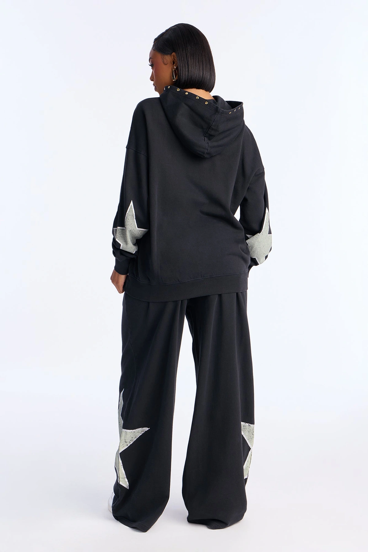 Fearless Fleece Hoodie Pant Set - Black — Preto