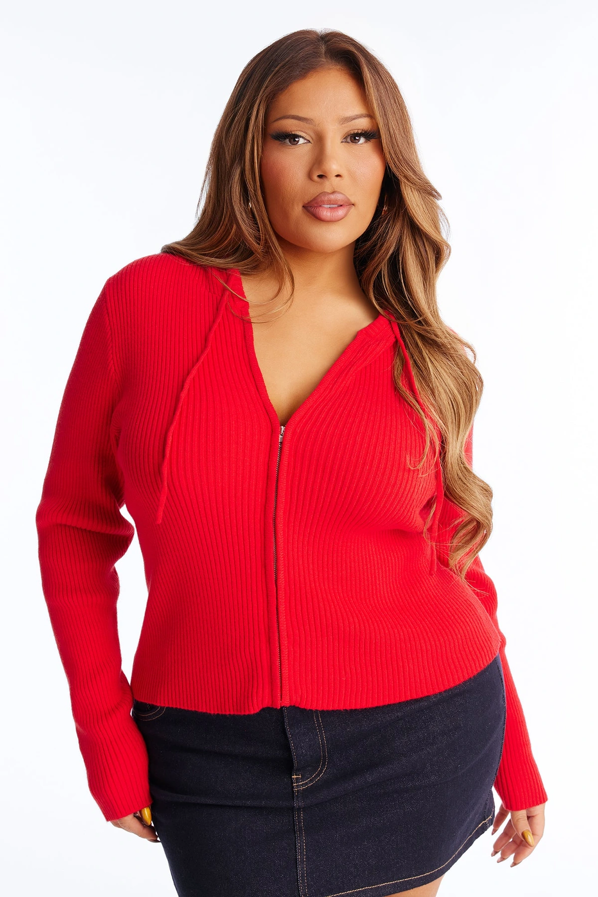 The Cutest Ribbed Sweater - Red — Vermelho