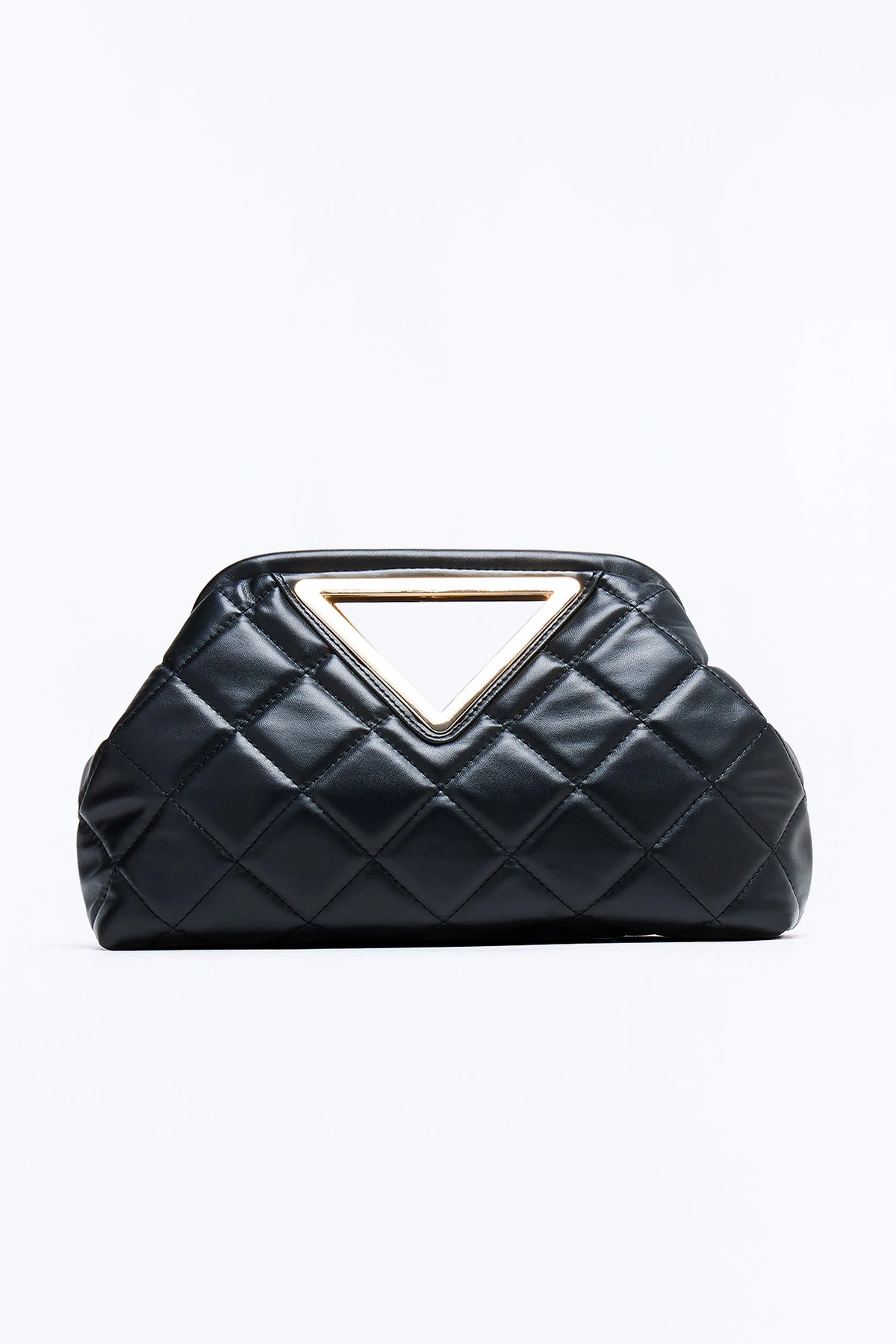 Kiss And Tell Faux Leather Clutch - Black — Preto