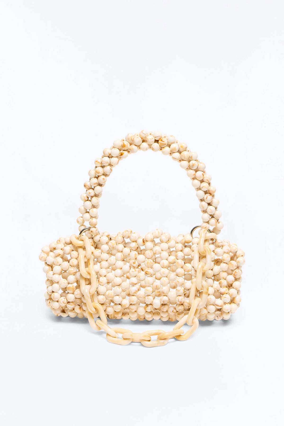 My Highest Bead Satchel Bag - Ivory/combo — Marfim/combinação