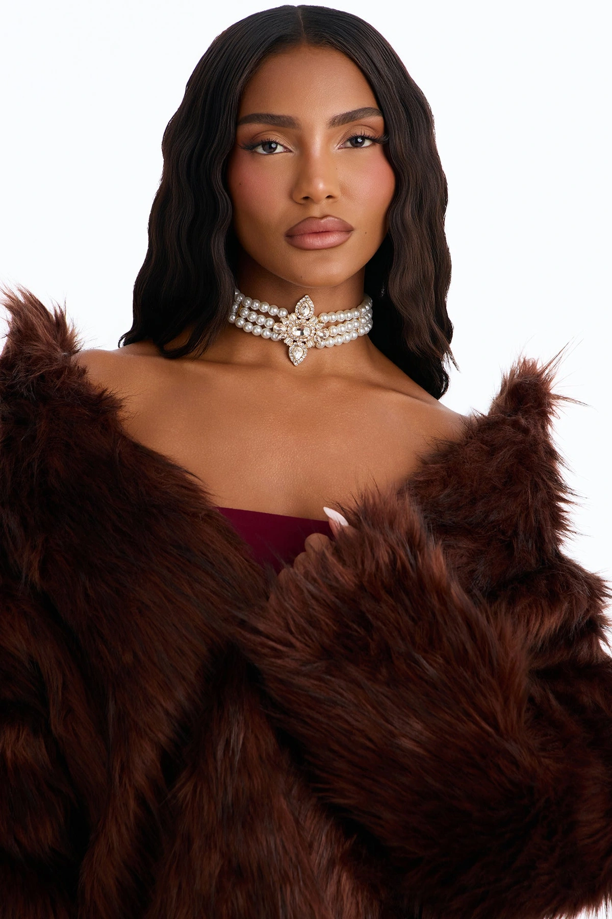 Dance With Me Pearl Choker - White — Branco