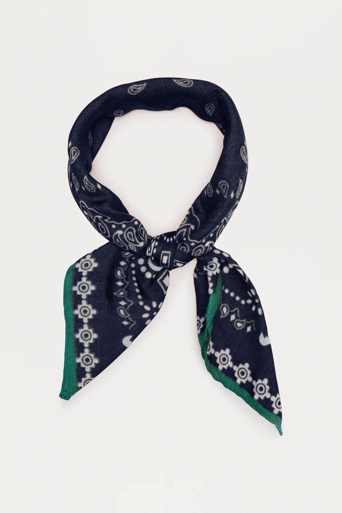 Rustic Paisley Head Scarf - Navy/combo — Azul-marinho/combinação