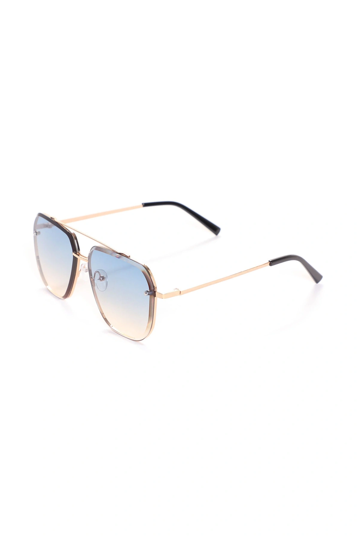 Wait On Me Aviator Sunglasses - Blue/combo — Azul/combinação