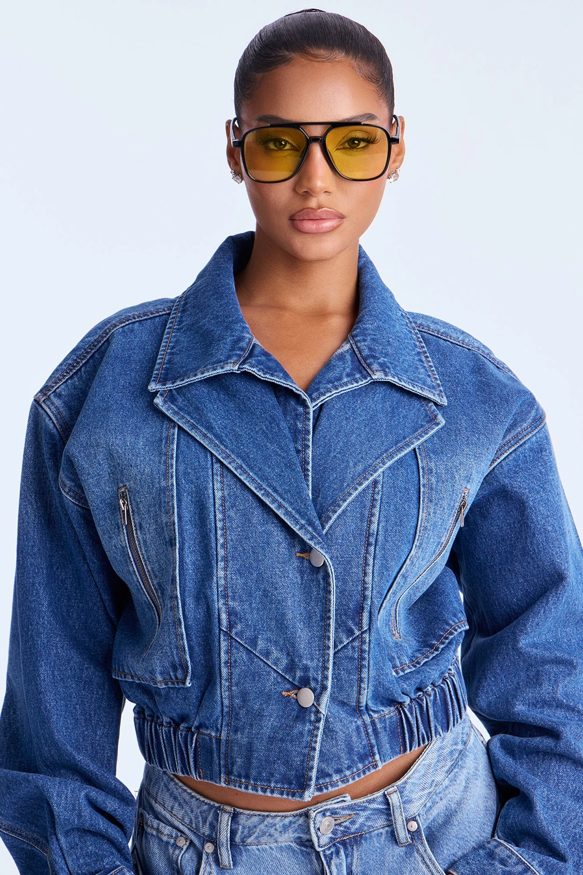 Payton Aviator Sunglasses - Black/Yellow — Preto/Amarelo