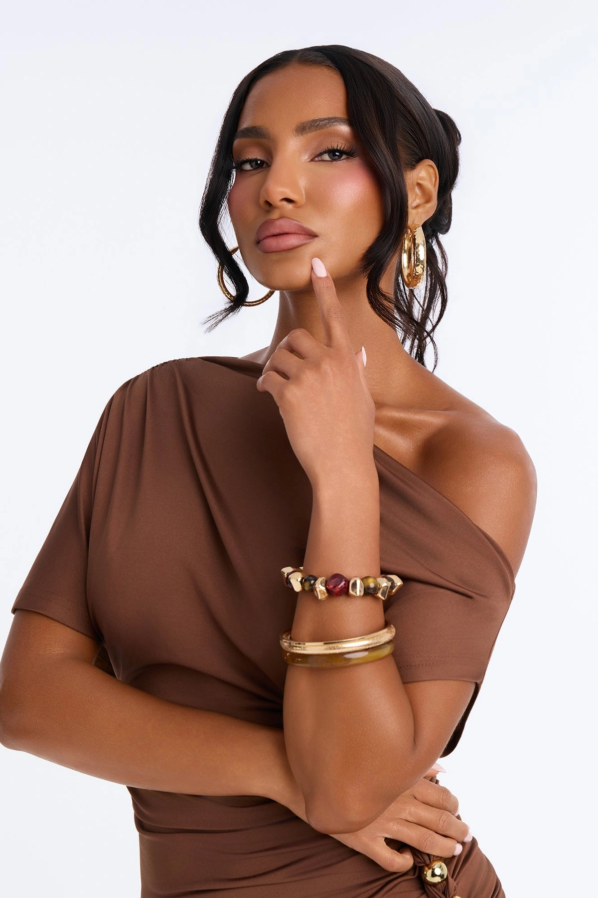 From The Start 3 Piece Bracelet Set - Gold/combo — Dourado/combinação