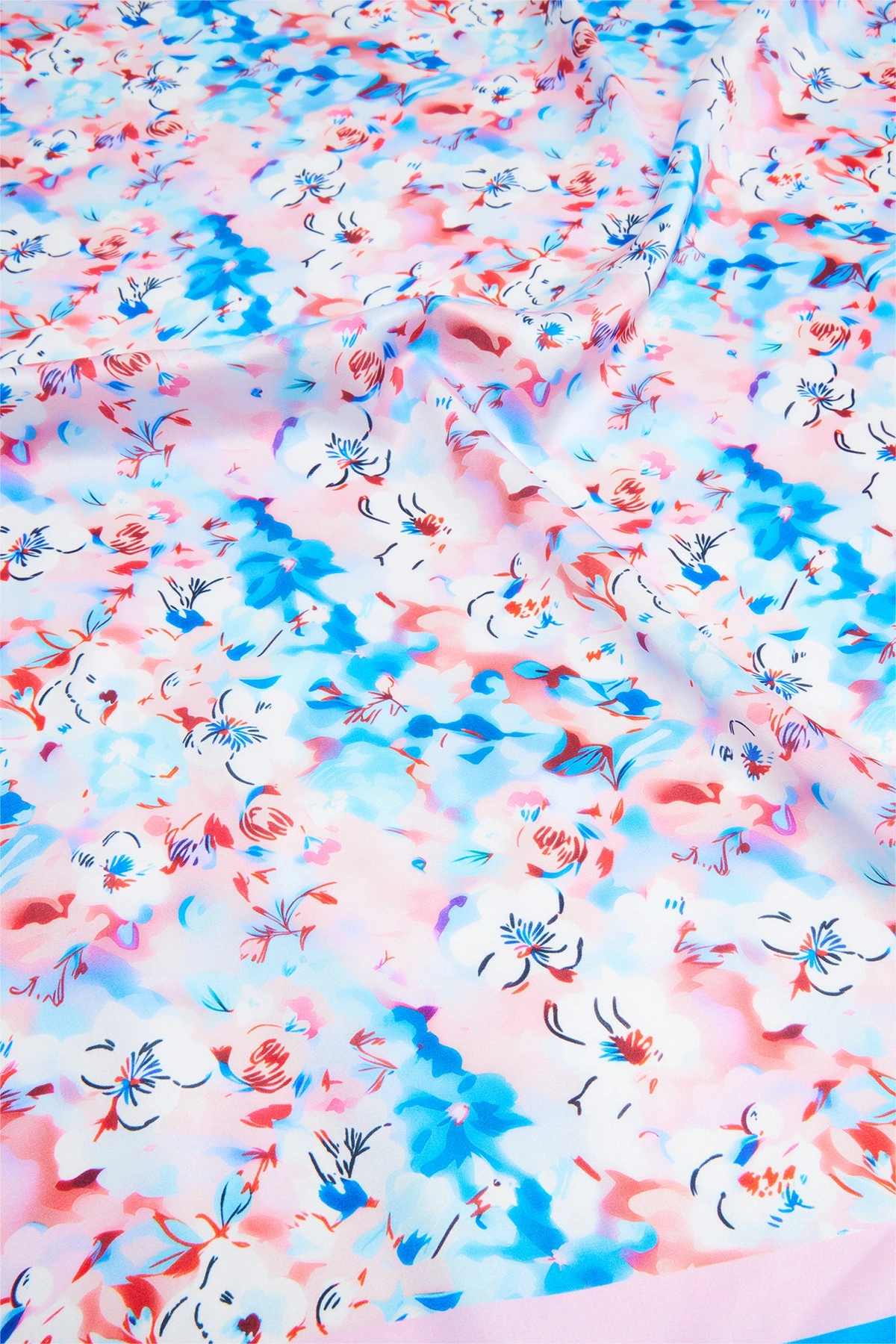 Lost Flowers Head Scarf - Blue/combo — Azul/combinação