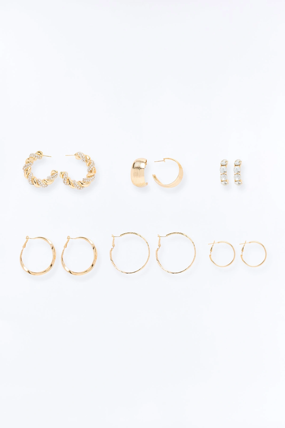Gentle Soul 6 Pair Earring Set - Gold — Dourado