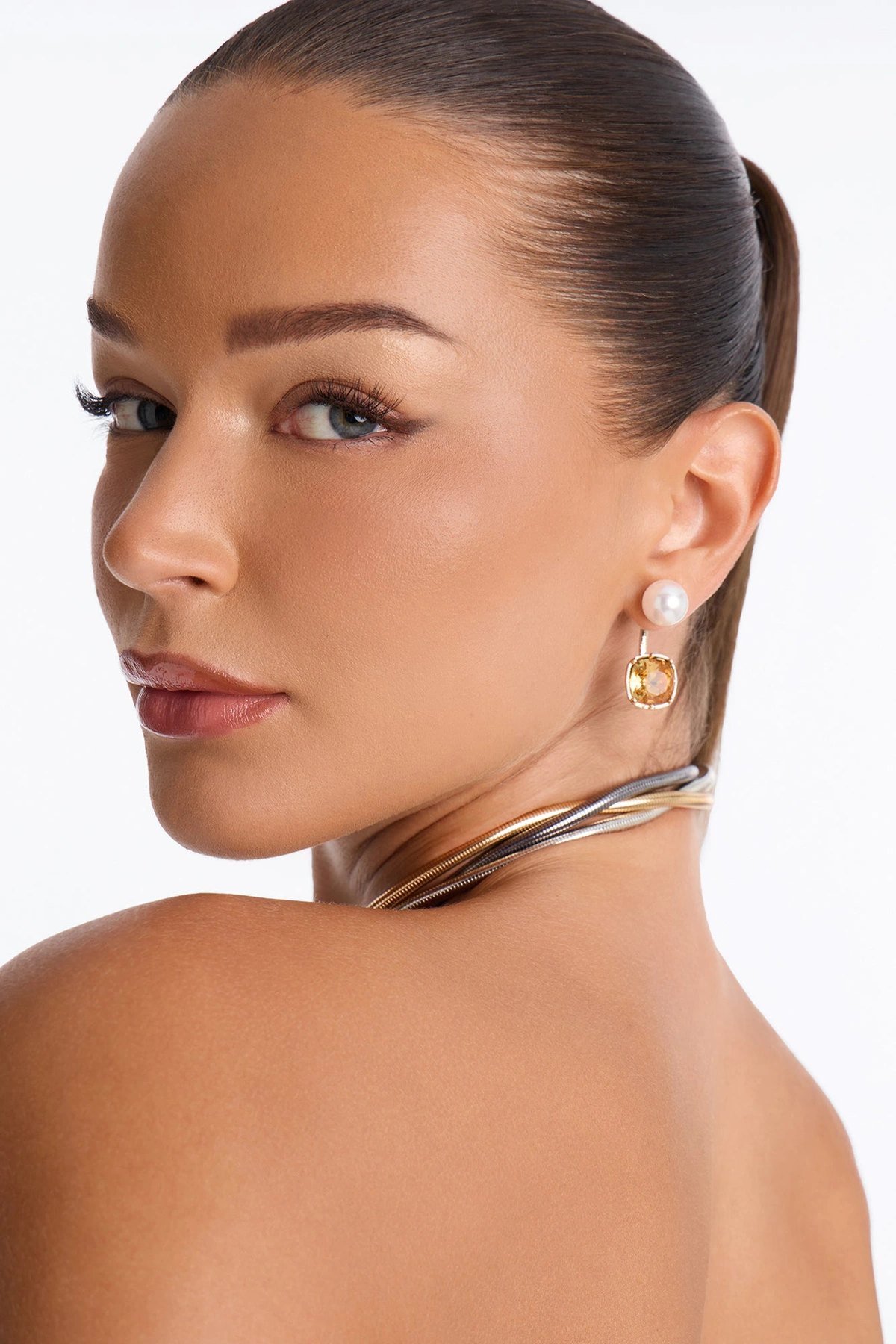 Sweet Pearl Drop Earrings - Gold/combo — Dourado/combinação