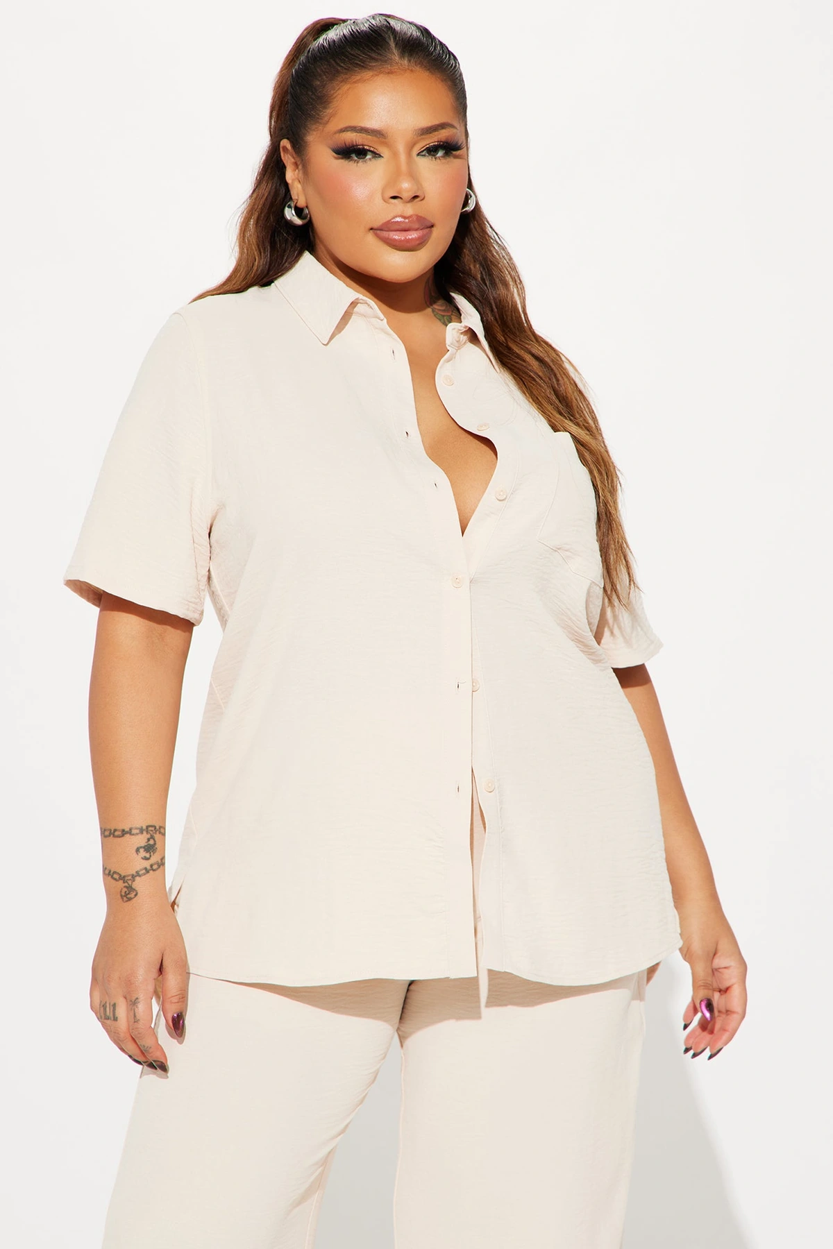 Makenzie Short Sleeve Pant Set - Oatmeal — Aveia