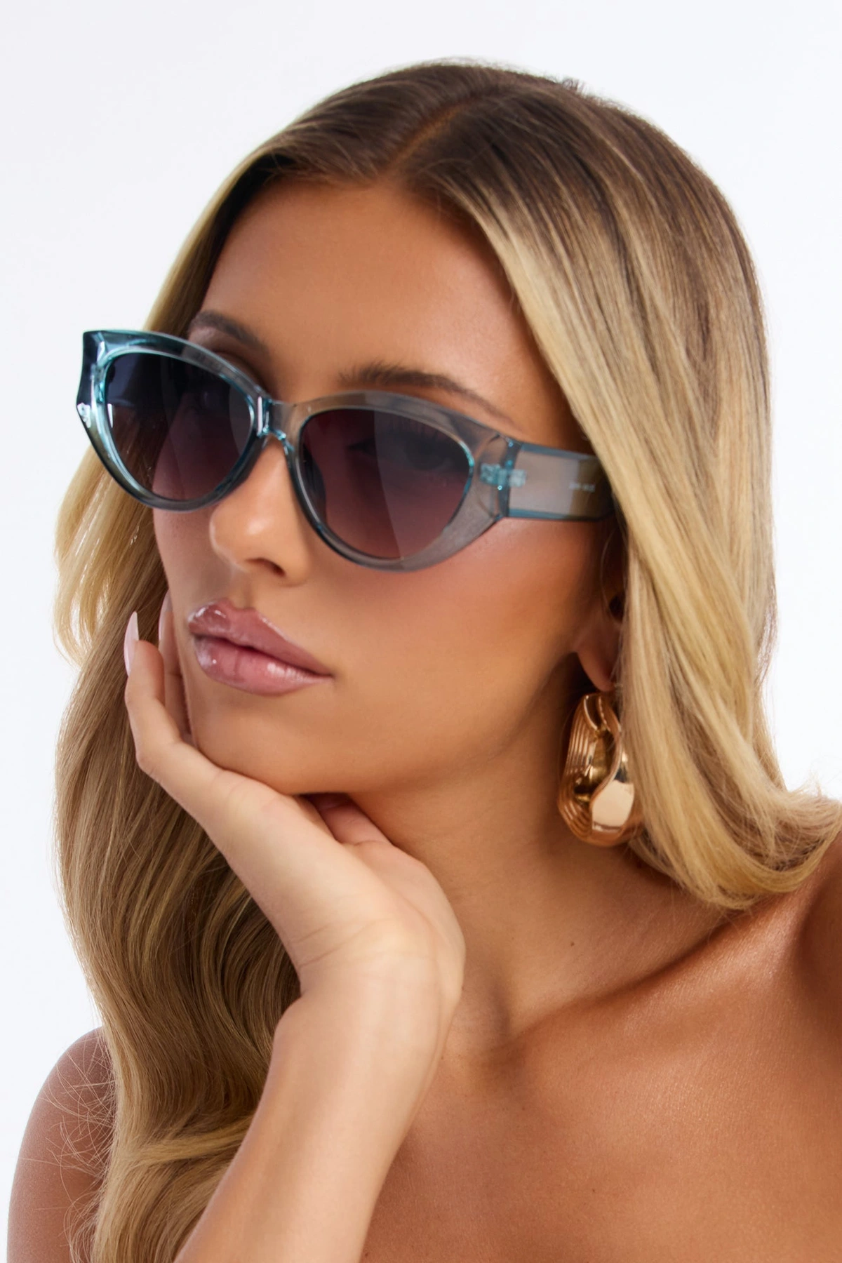 Desert Sun Beam Sunglasses - Blue — Azul