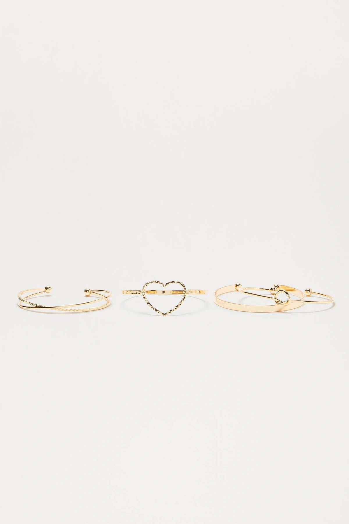 Center Of My Heart 4 Piece Cuff Set - Gold — Dourado