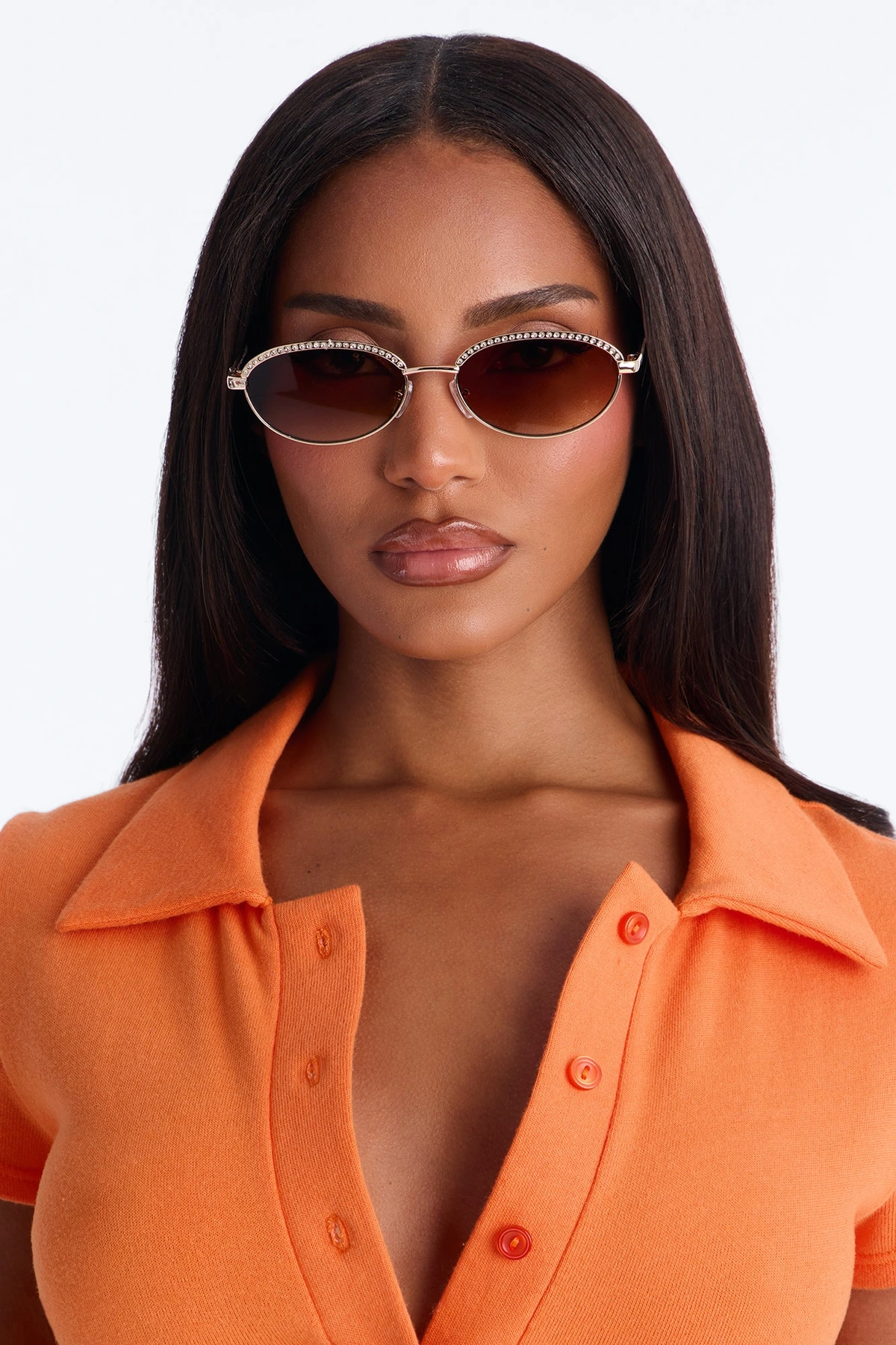 Always Shining Sunglasses - Gold/Brown — Dourado/Castanho