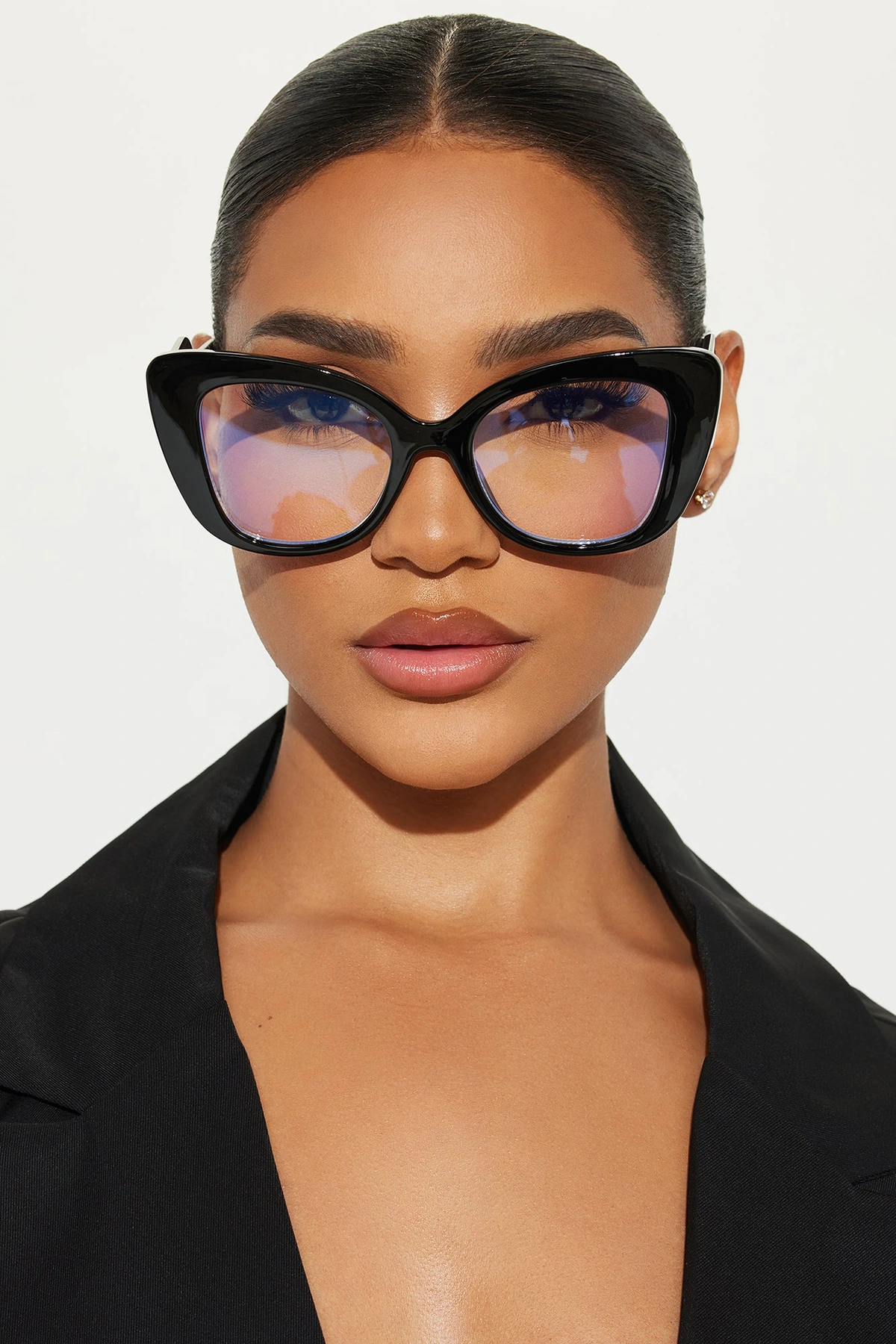 Too Smart For You Blue Light Glasses - Black — Preto
