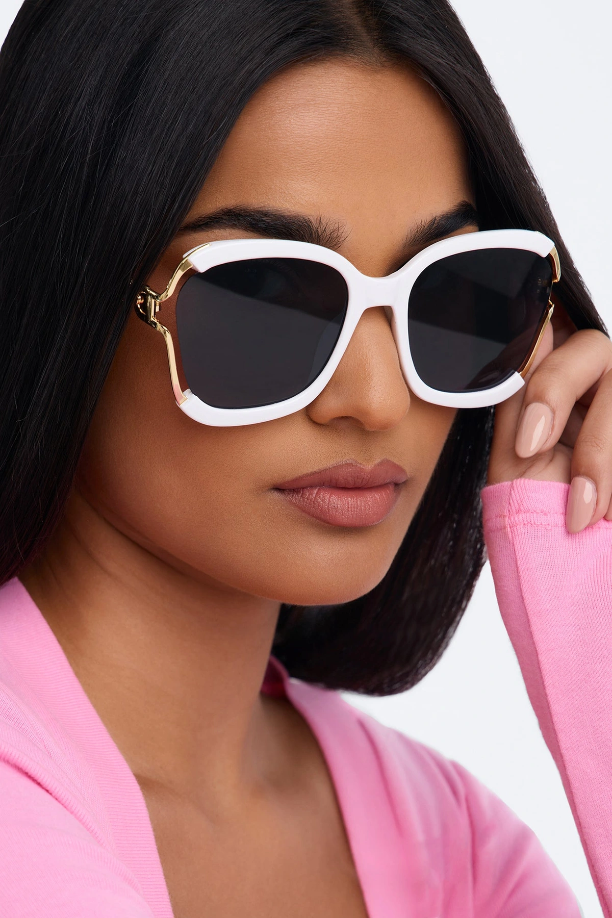 Off To Brunch Sunglasses - White — Branco