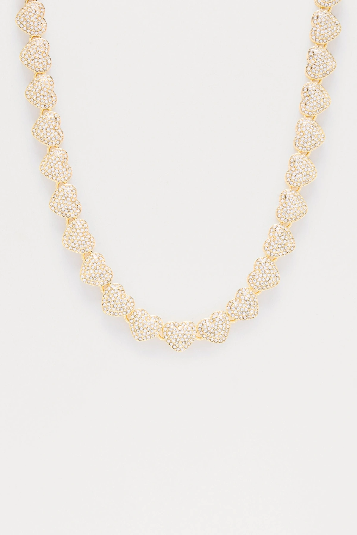 LOML Heart Single Chain Necklace - Gold — Dourado