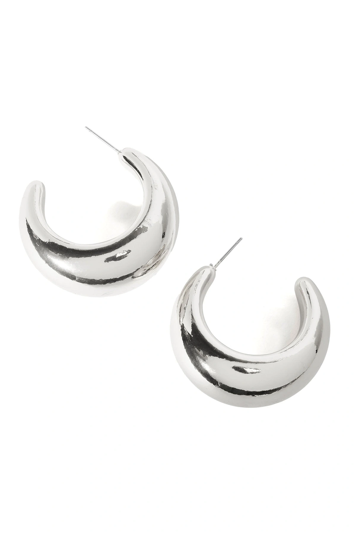 Your Go To Hoop Earrings - Silver — Prateado
