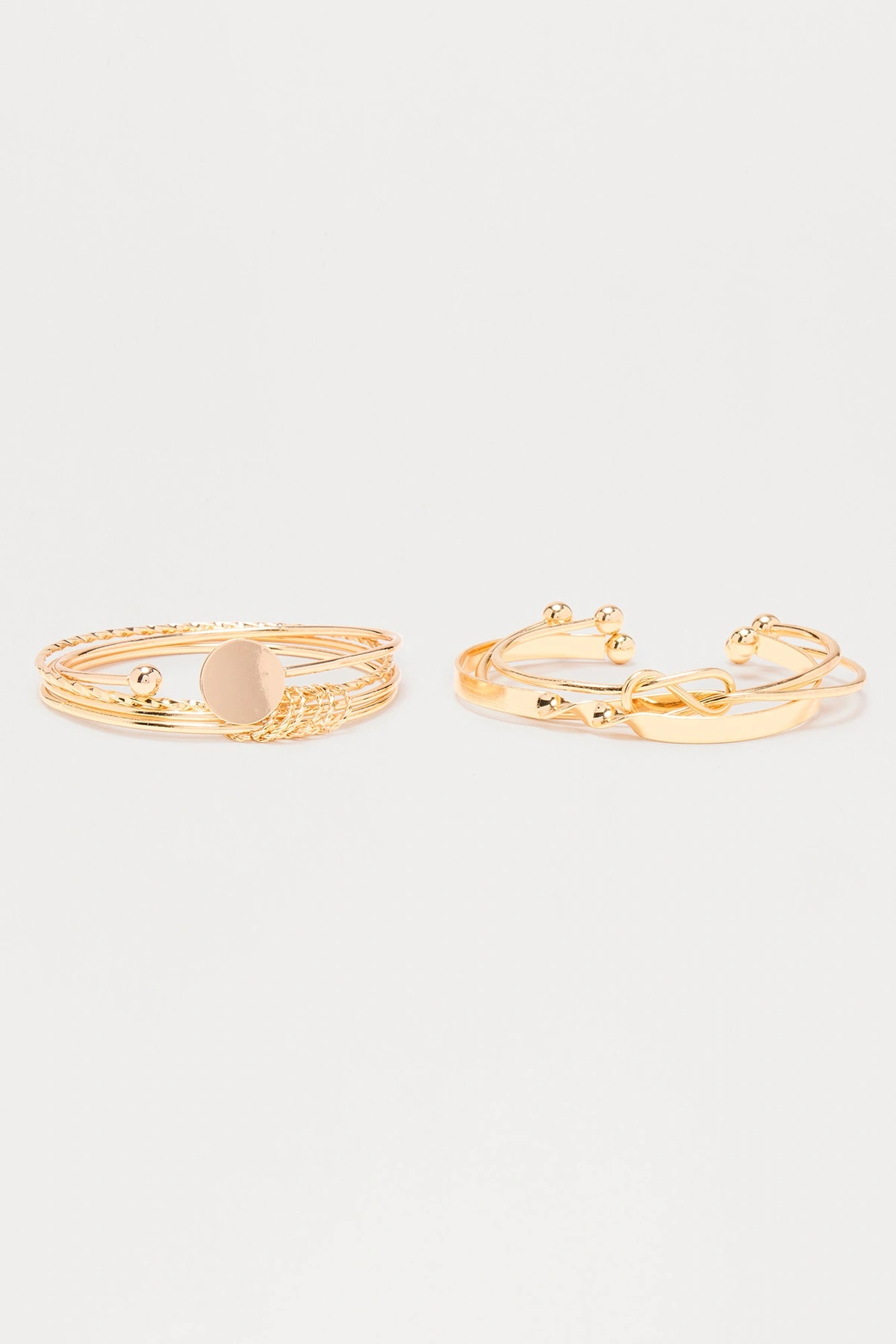 Sasha Abstract 5 Piece Bracelet Set - Gold — Dourado