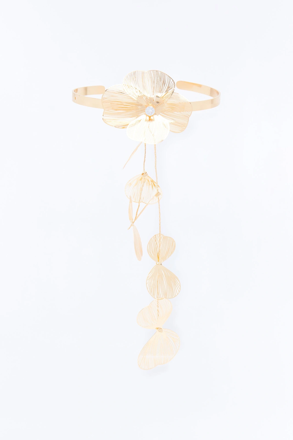 Fairy Garden Floral Arm Cuff - Gold — Dourado