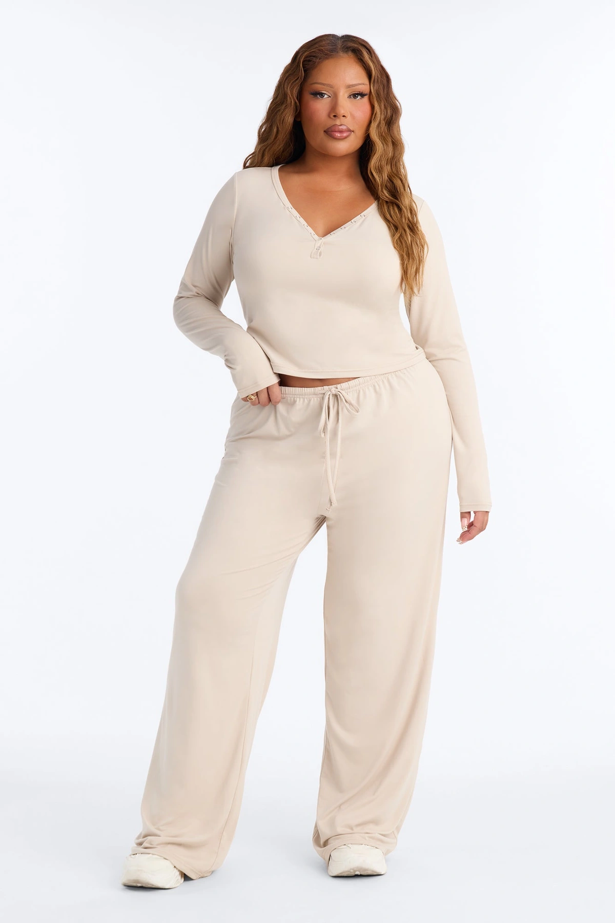 Lazy Morning Pant Set - Oatmeal — Aveia